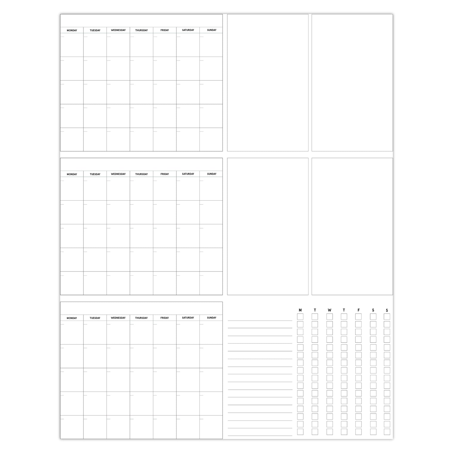QUARTERLY WALL CALENDAR