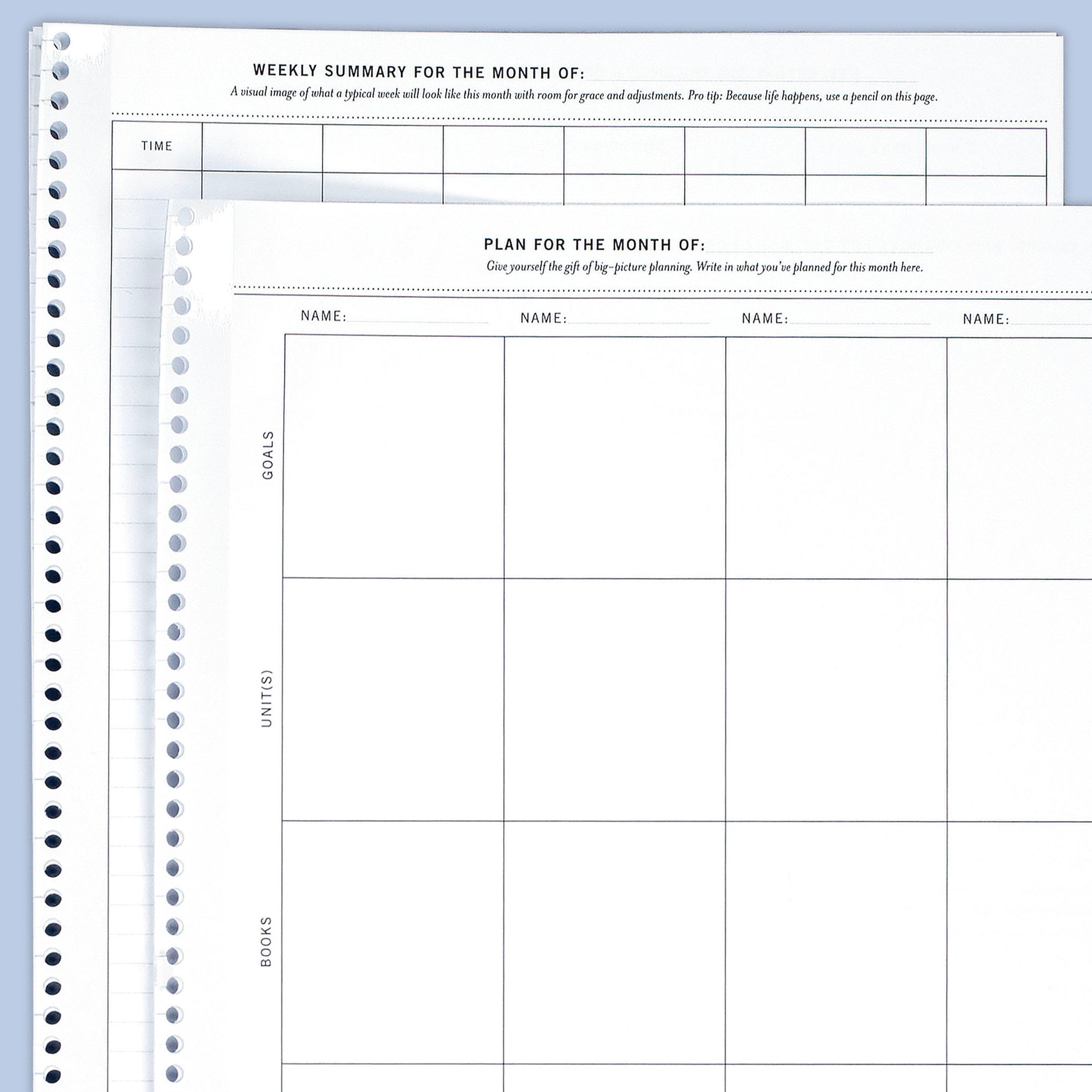 booster box template Homeschool Planner Inserts | Homeschool Booster Pack | Laurel Denise