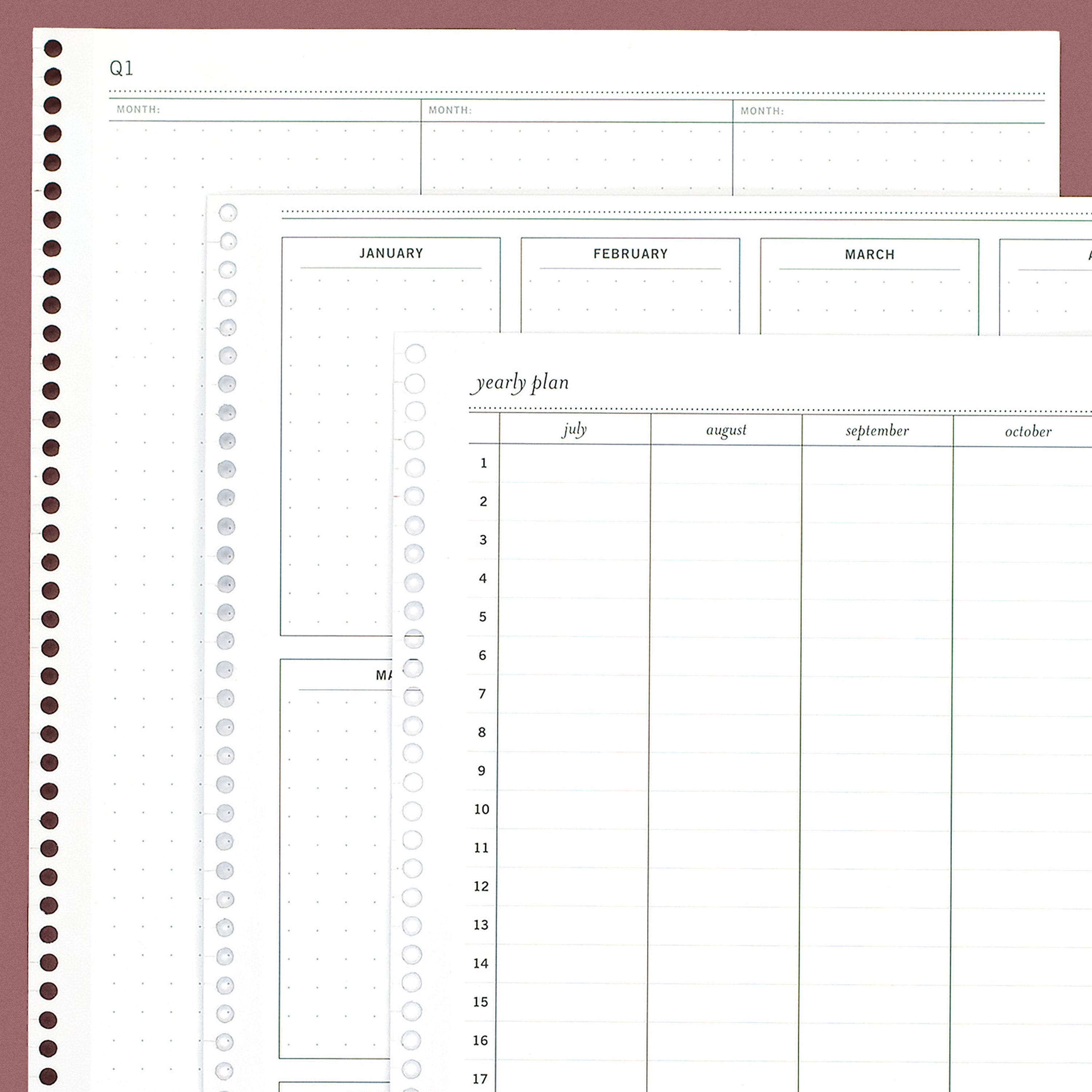 booster box template Planner Insert Pages – Laurel Denise Quarterly Yearly Planner Refills &  Inserts