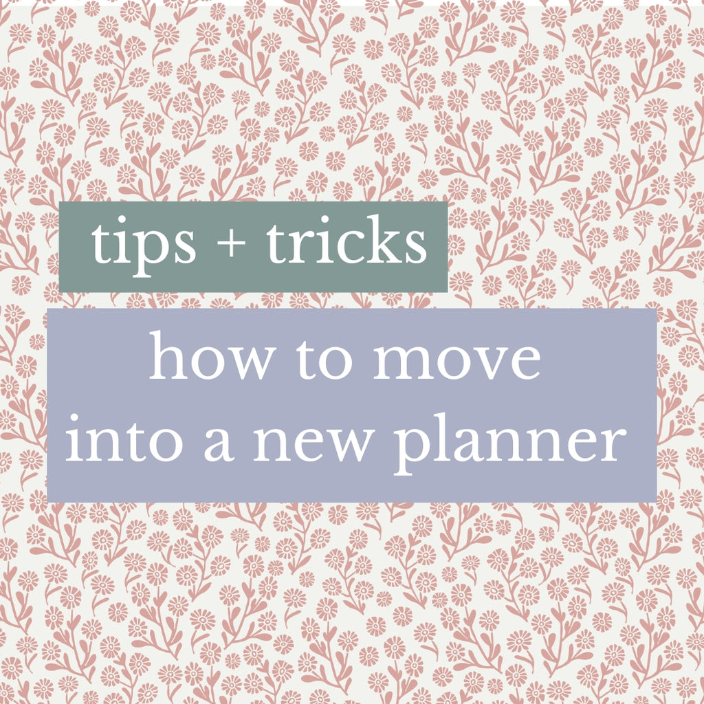 How to Start Your Planner