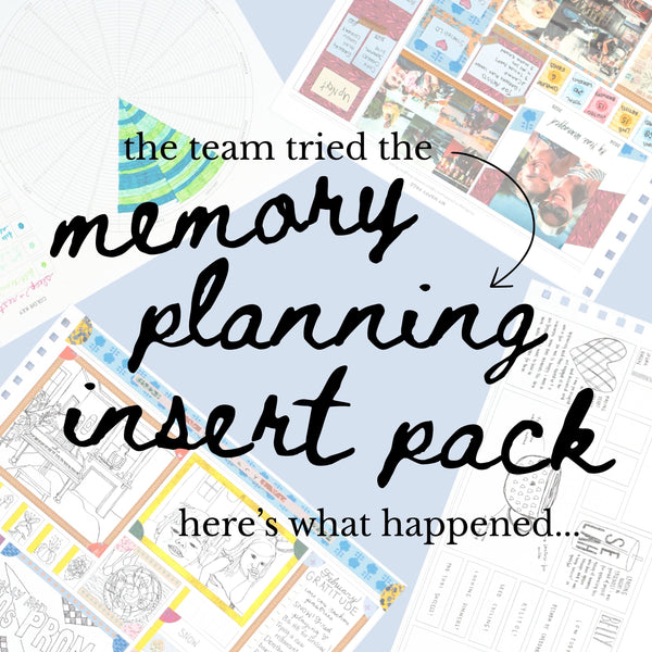 How We Used Our Memory Planning Insert Pack
