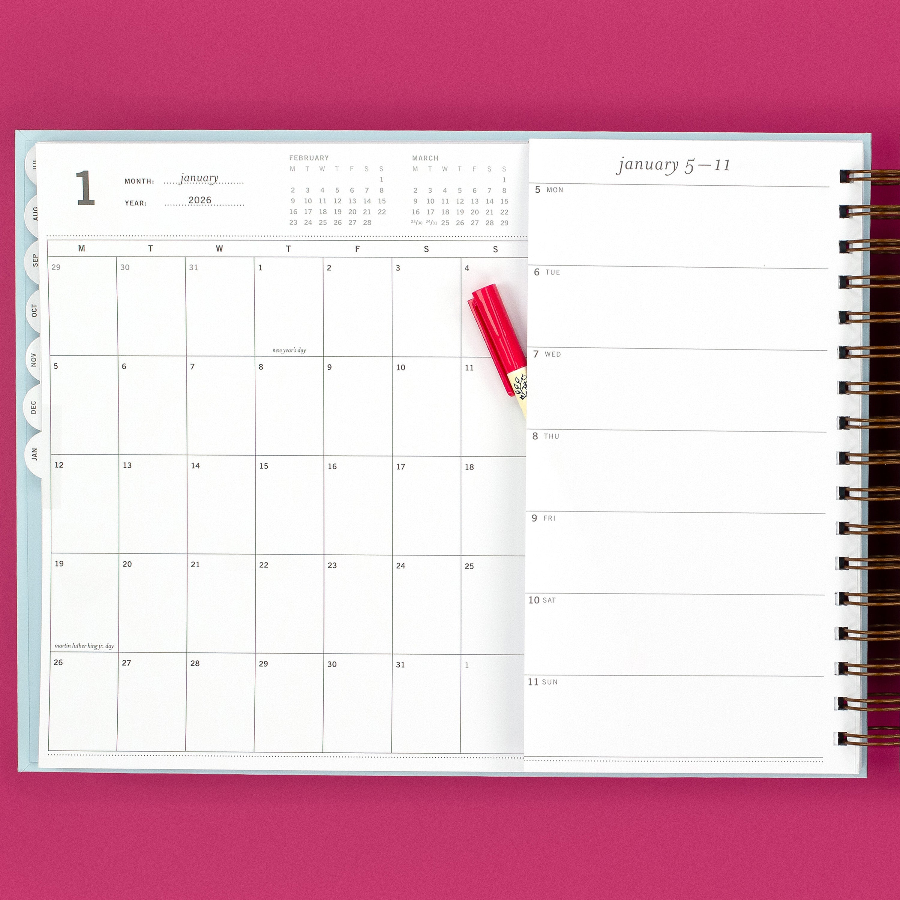 HORIZONTAL WEEK + MONTH PLANNERS | laurel denise