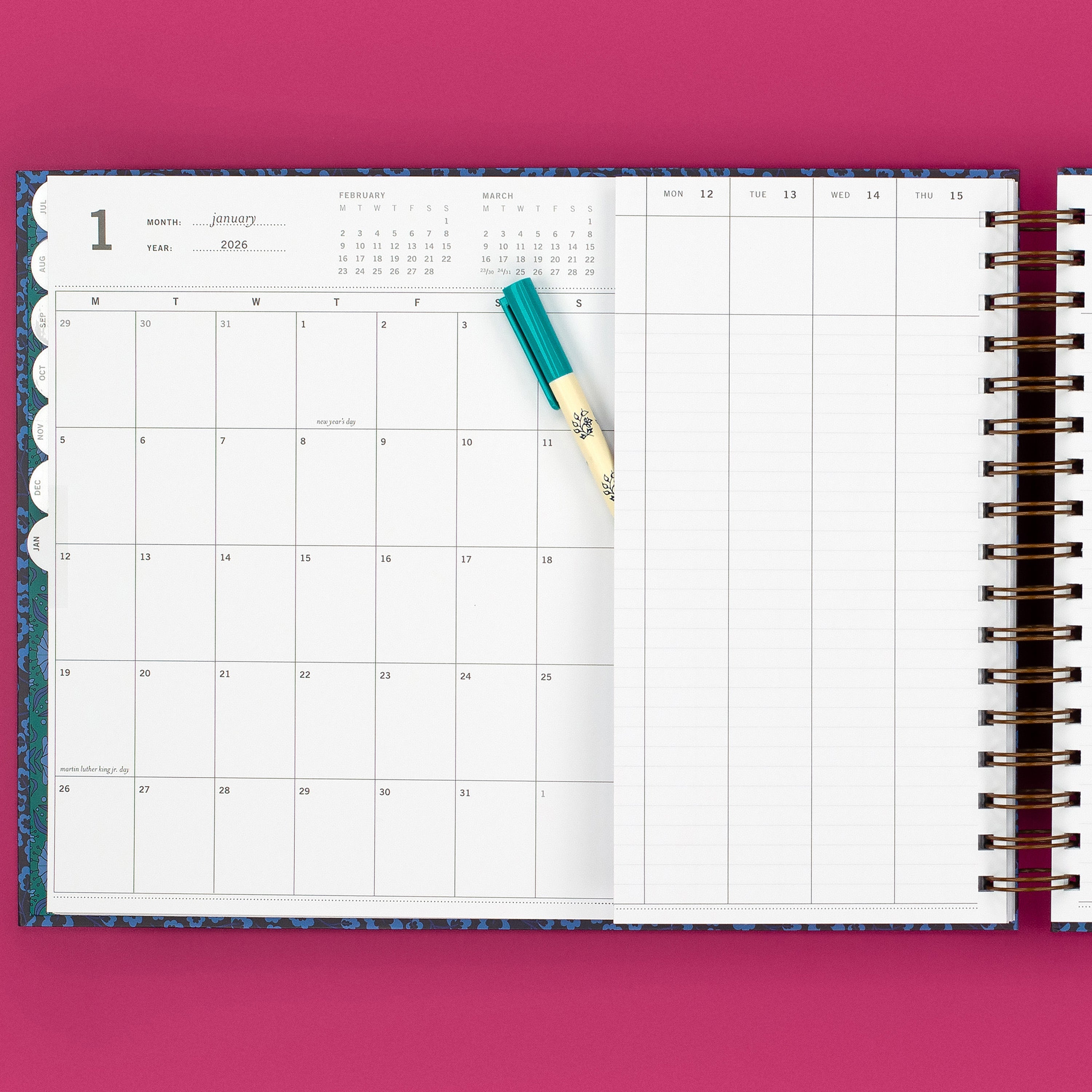 Week/month Layout VERTICAL WEEK + MONTH PLANNERS | laurel denise