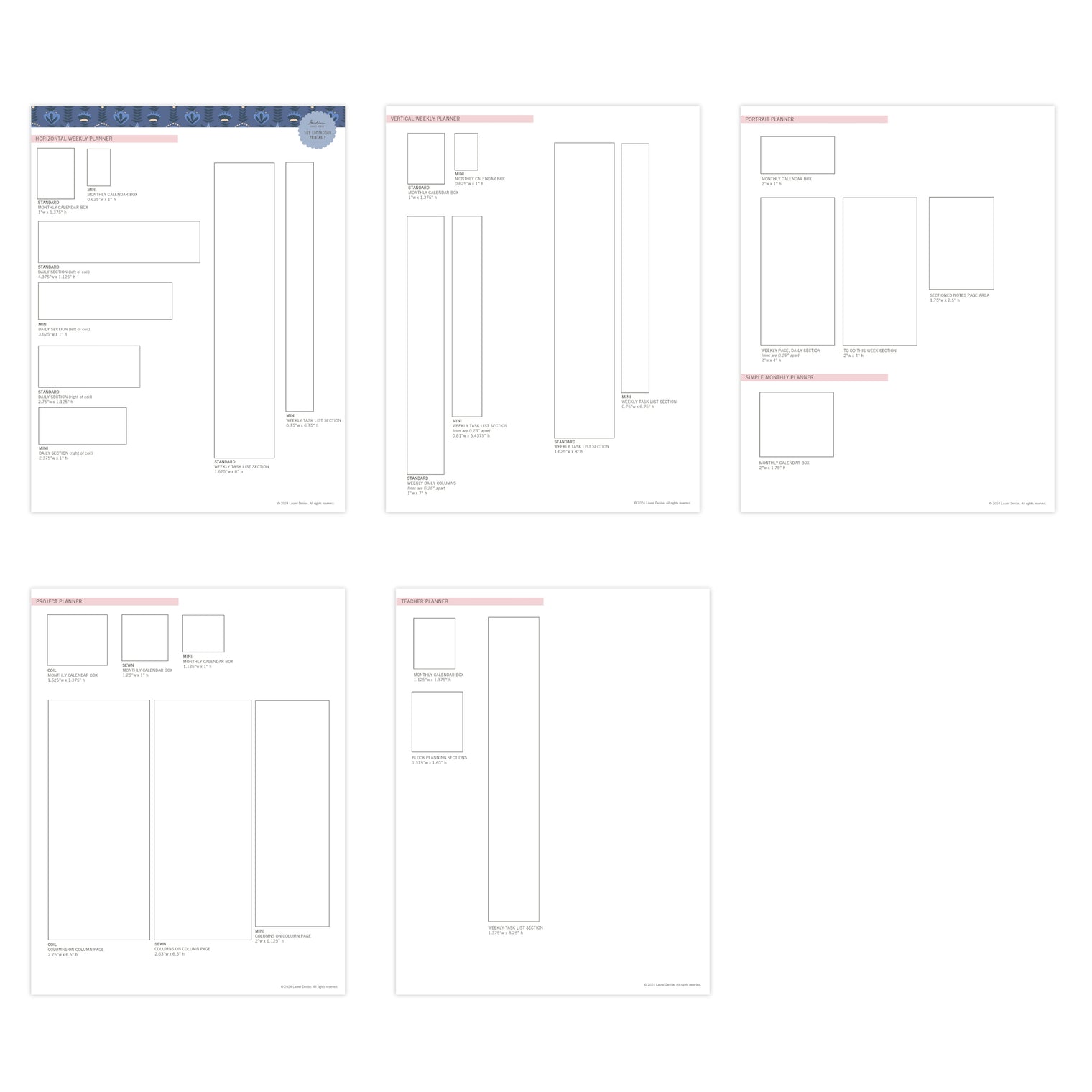 Size Comparisons Printable