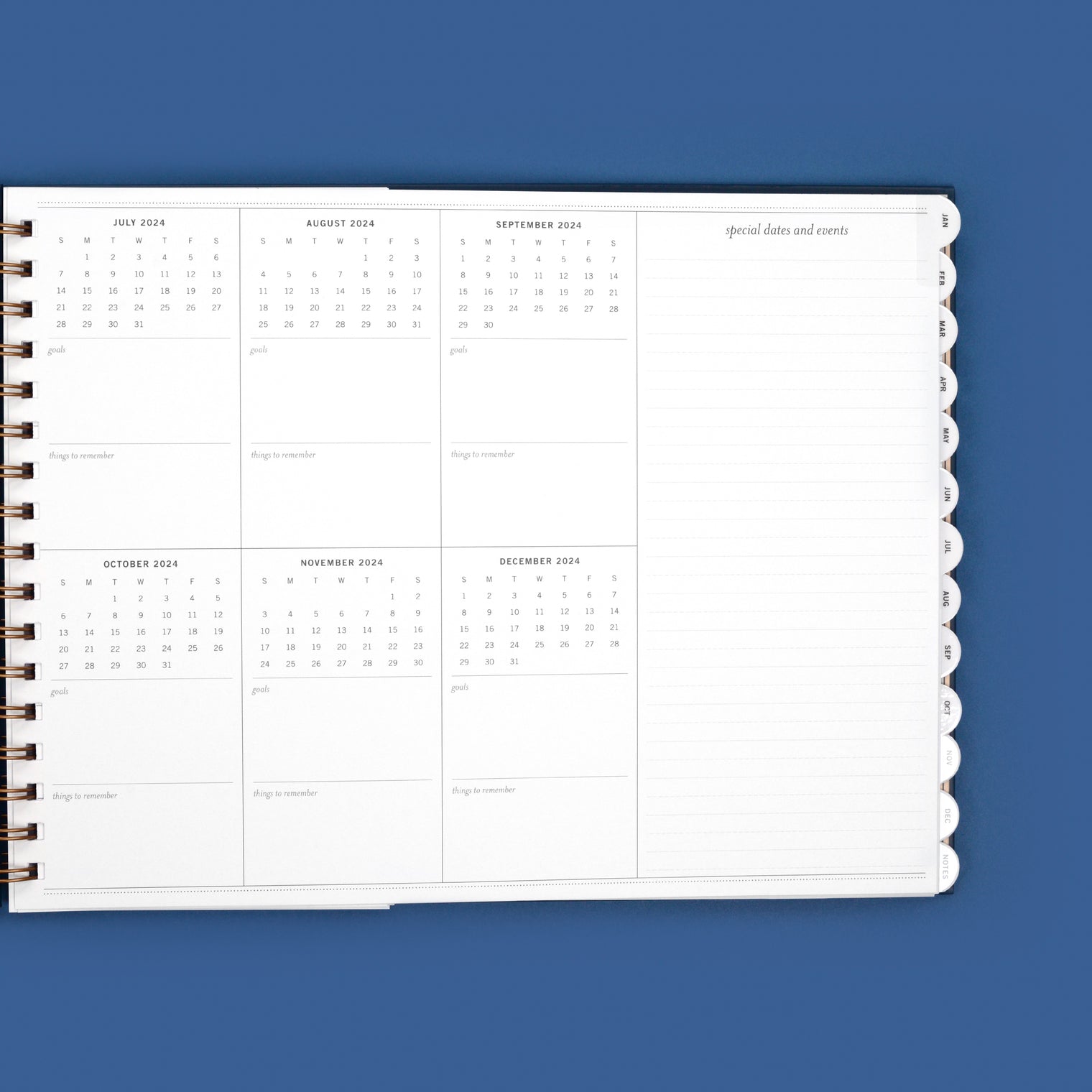 YEARLY PLANNING - RIGHT SIDE