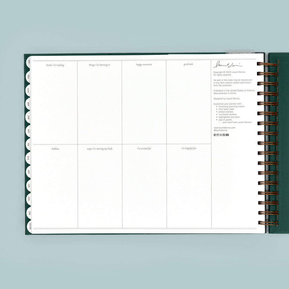 Laurel Denise Horizontal Weekly Planner | laurel denise