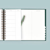 2025 Horizontal Weekly Planner, Evergreen
