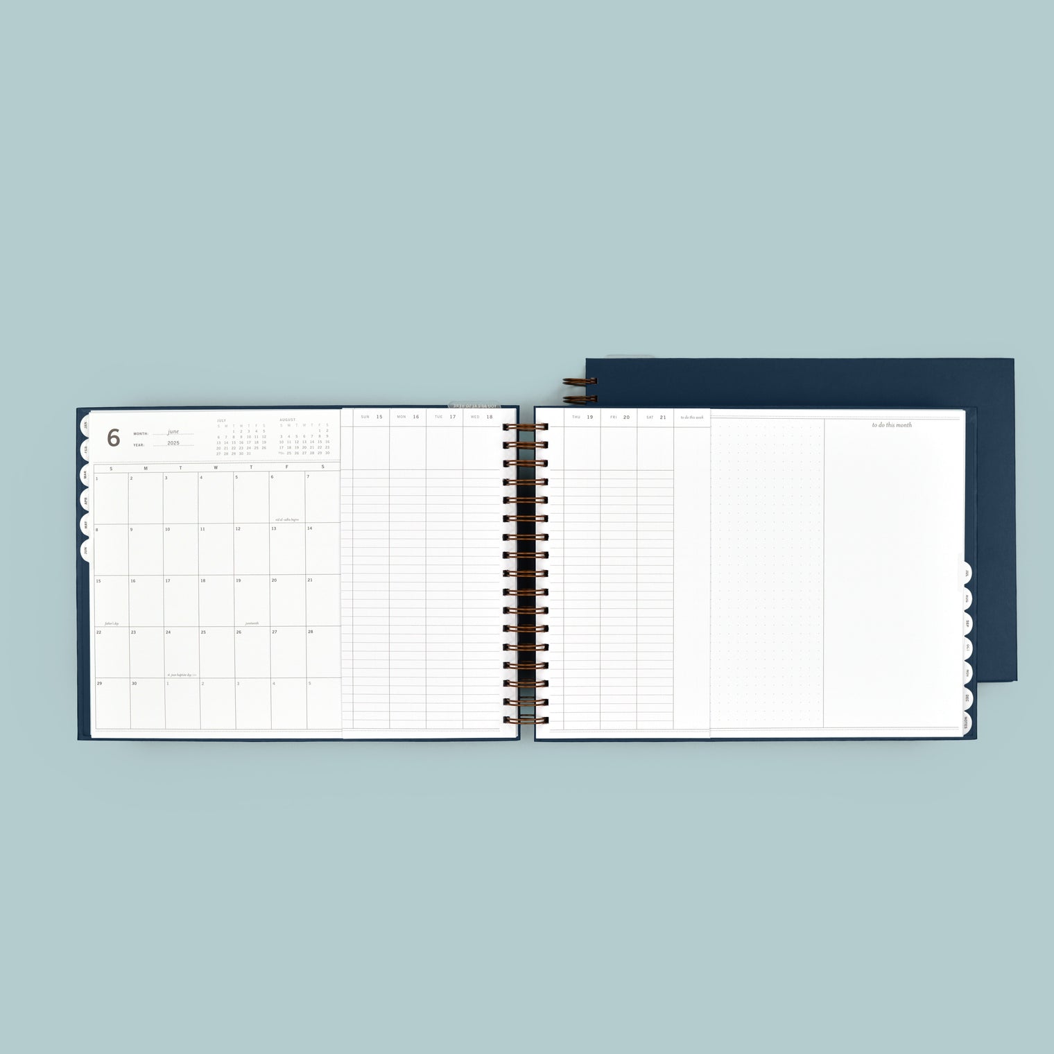 2025 Vertical Weekly Planner, Ocean Breeze