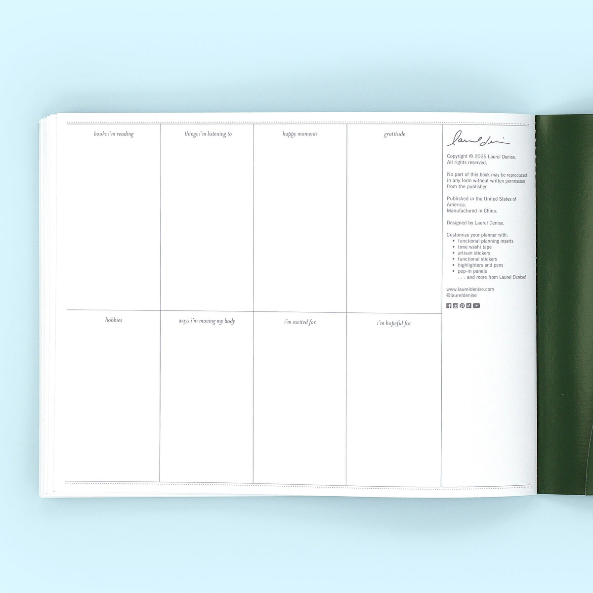 Laurel Denise Undated The Rose Sewn Project Planner | laurel denise