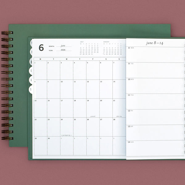 2026 | The Nancy Planner | The Parsonage (horizontal week + month)