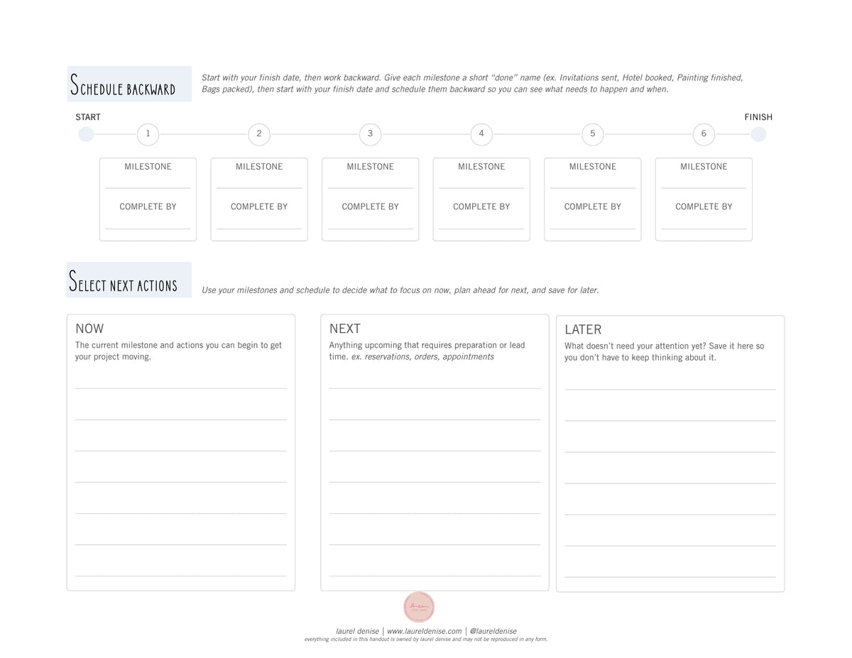 B.O.S.S. Mode Long-Term Project Planning Worksheet