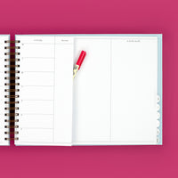 Horizontal Week + Month Planner, 2025-2026 | Pink Sherbet