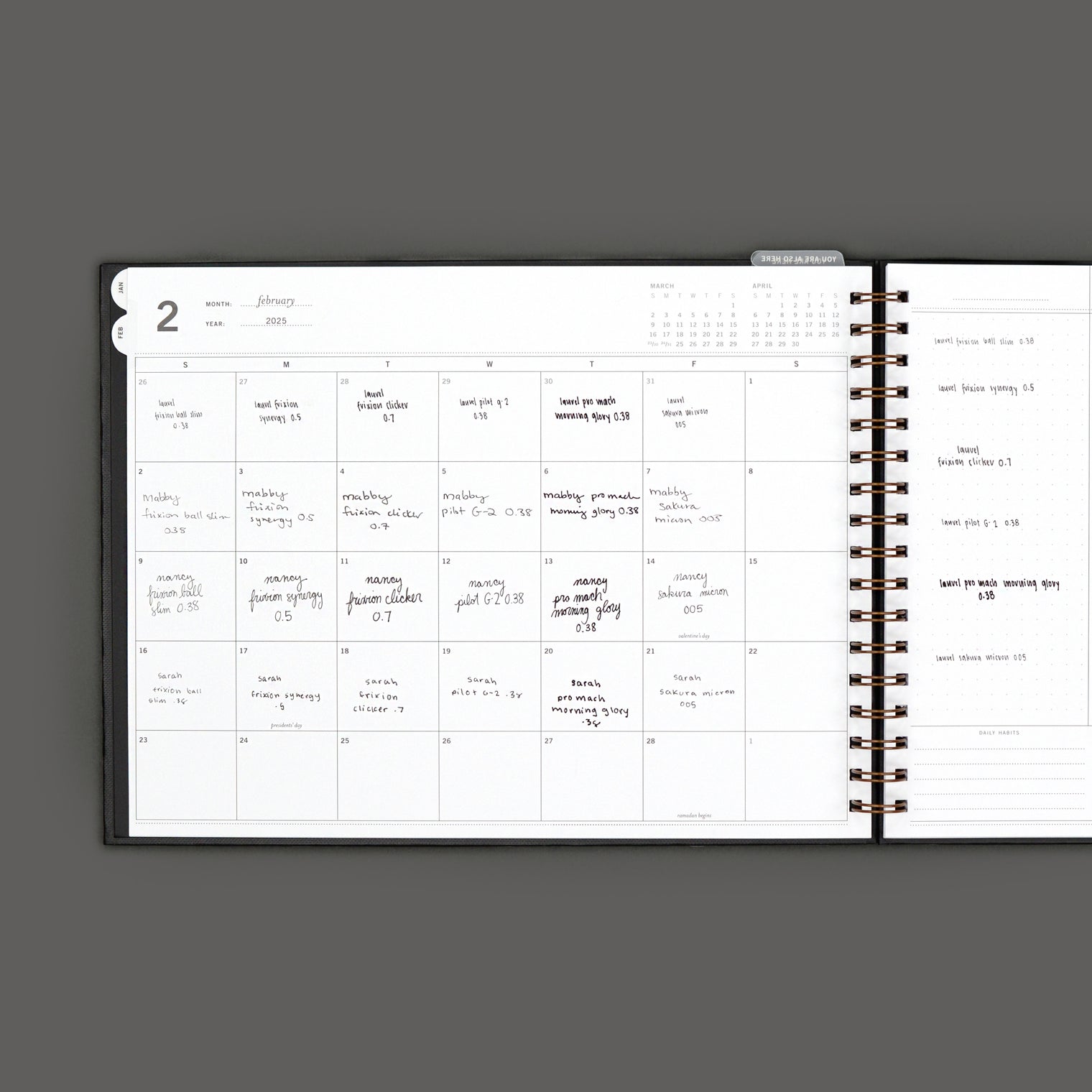 HANDWRITING IN LARGE ROSE, LEFT