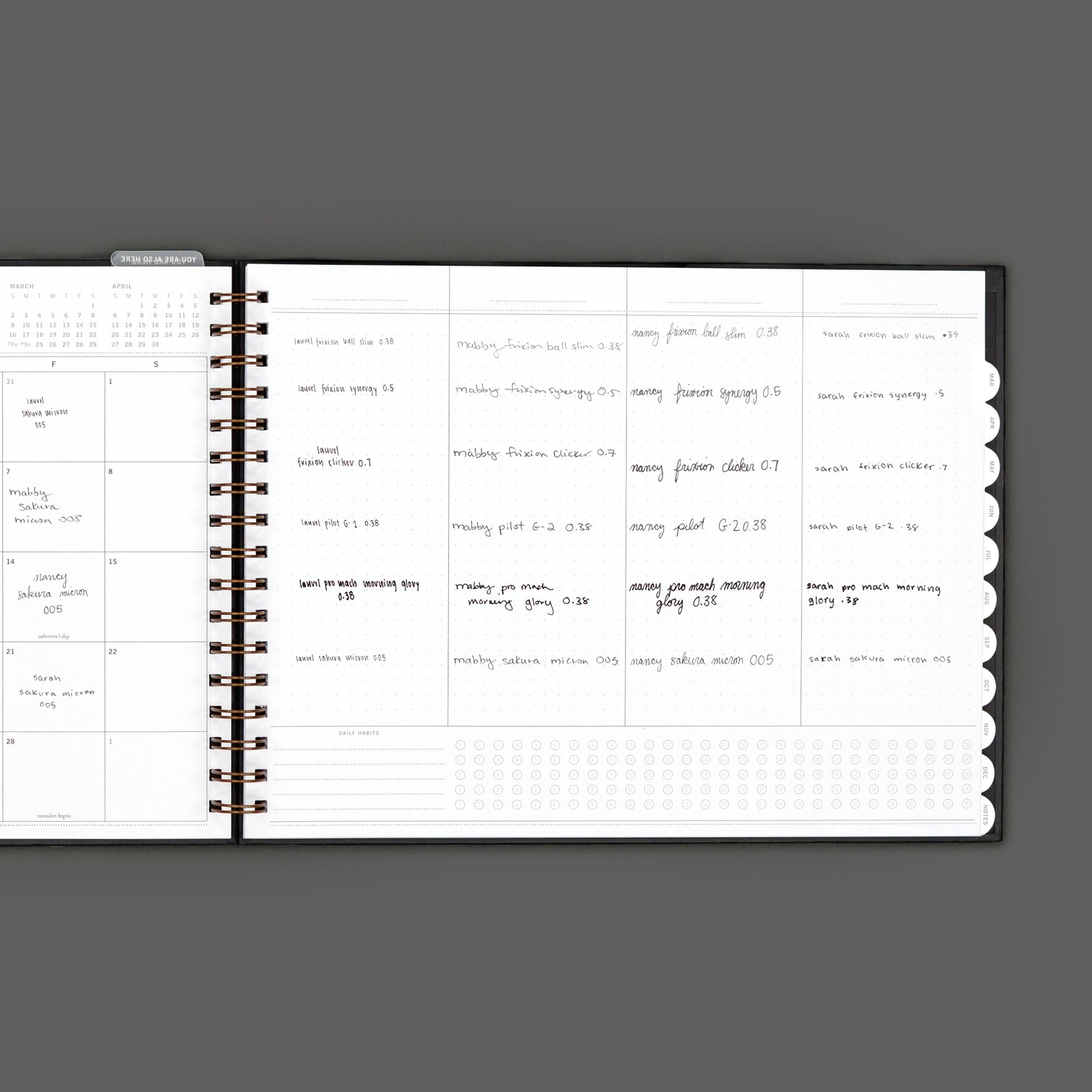 HANDWRITING IN LARGE ROSE, RIGHT