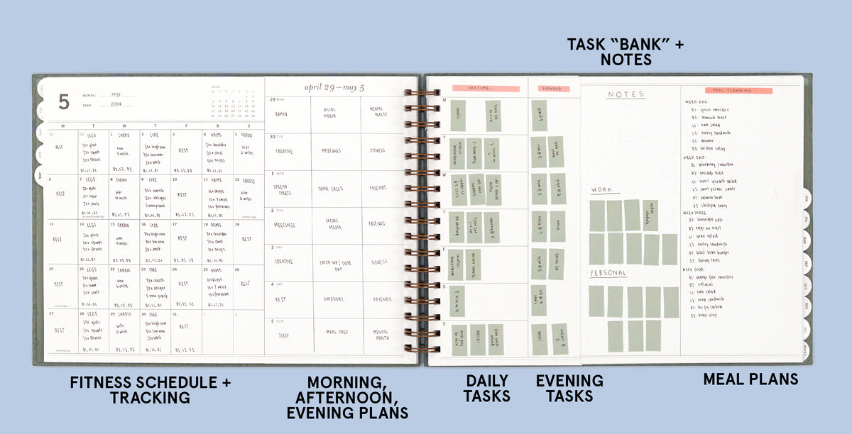 Horizontal Weekly Planner for ADHD | Stay Focused & Organized | laurel ...