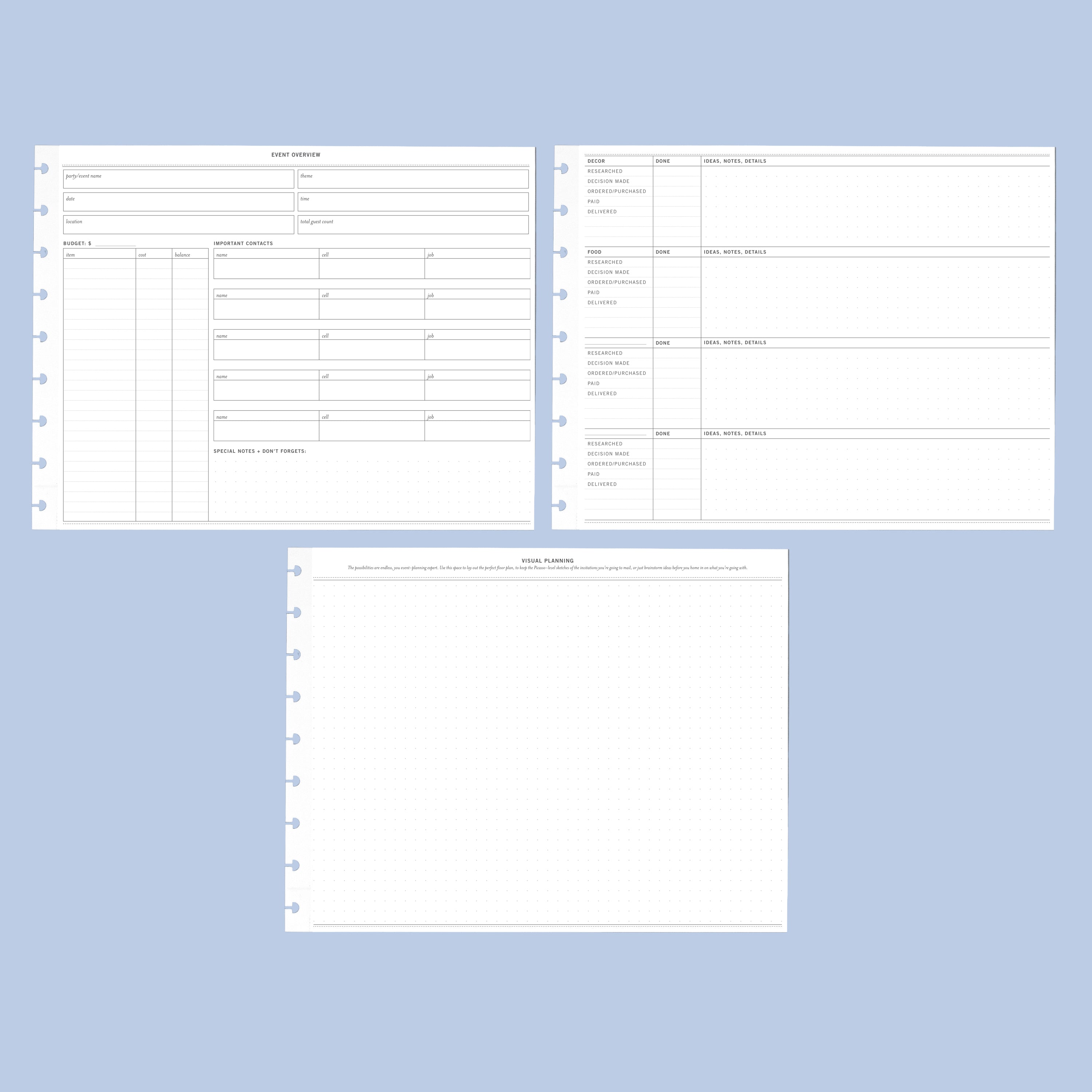 booster box template Event Planning Inserts | Event Booster Pack | Laurel Denise