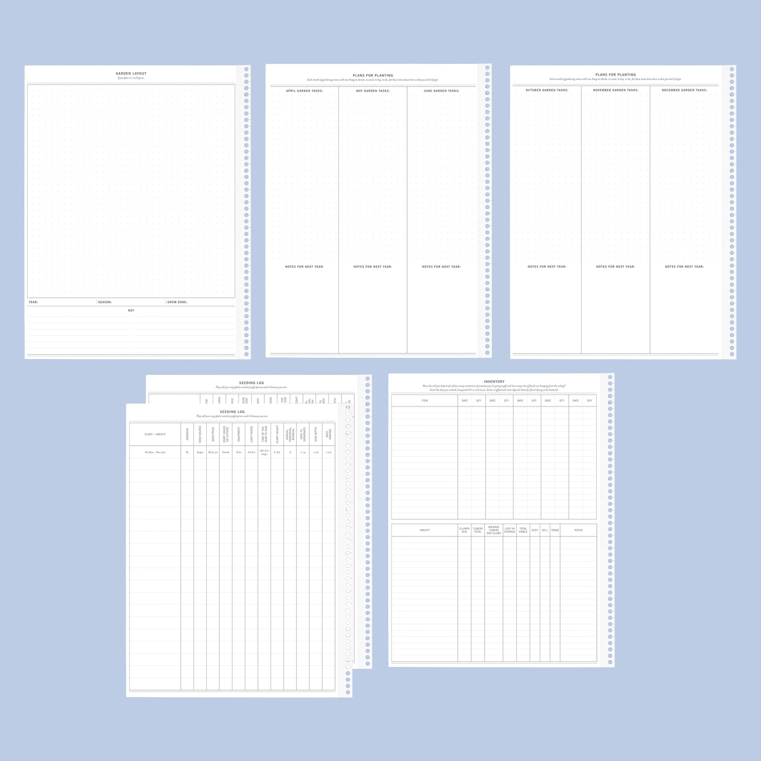 garden planner territorial seed Garden Planner Inserts | Garden Booster Pack | Laurel Denise