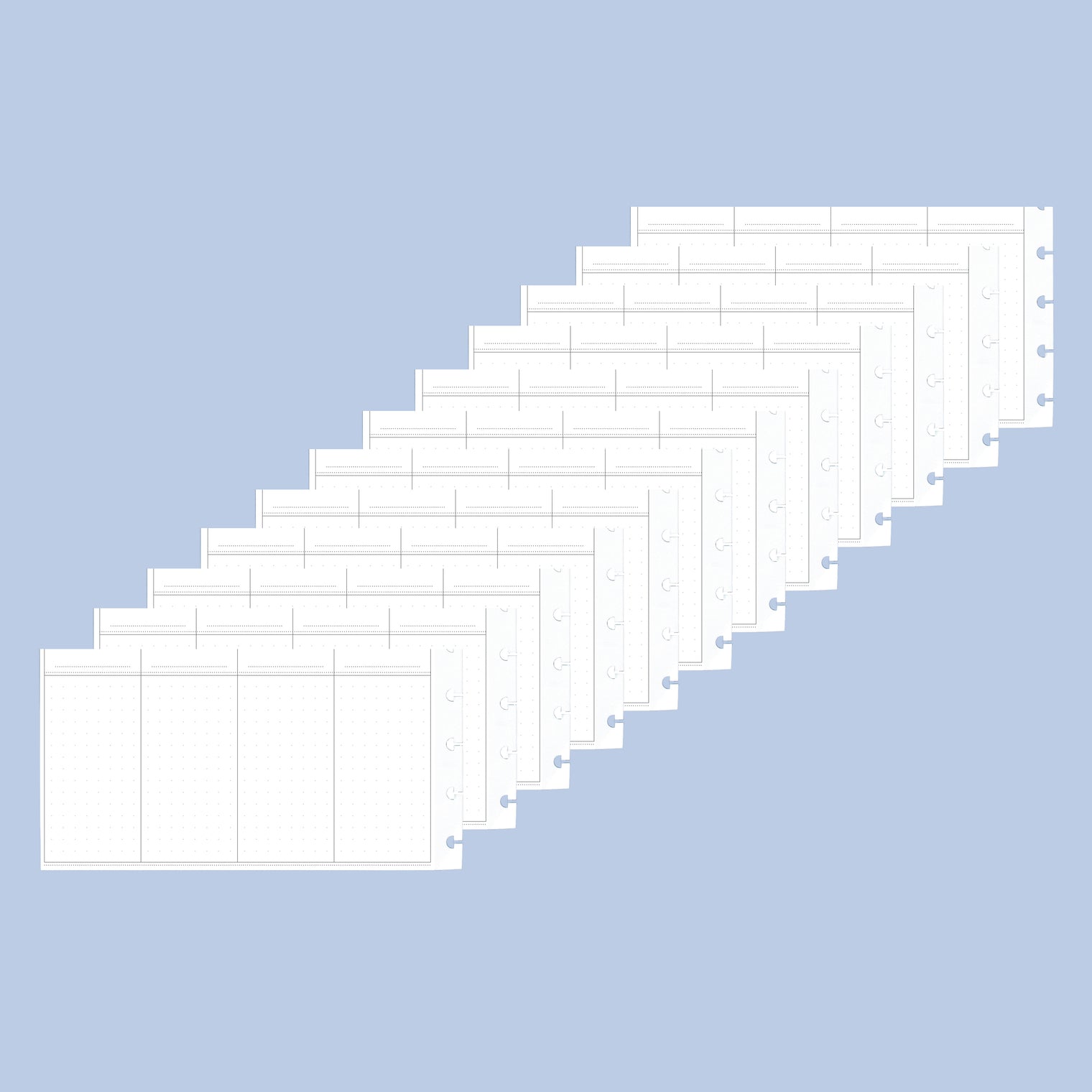 4-Column Inserts | Planner Expansion Pack | Disc Size 1, 2, 3, 4