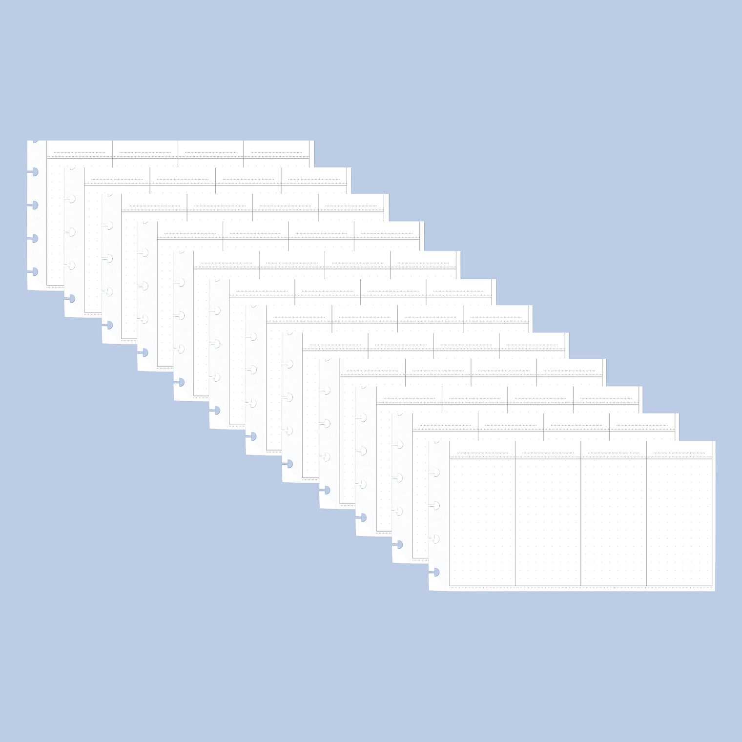 4-Column Inserts | Planner Expansion Pack | Disc Size 1, 2, 3, 4