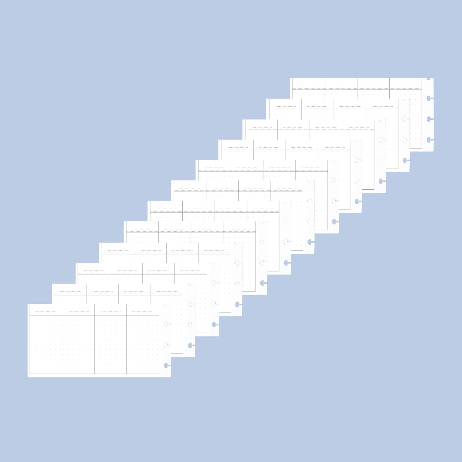 4-Column Inserts | Planner Expansion Pack | Disc Size 1, 2, 3, 4