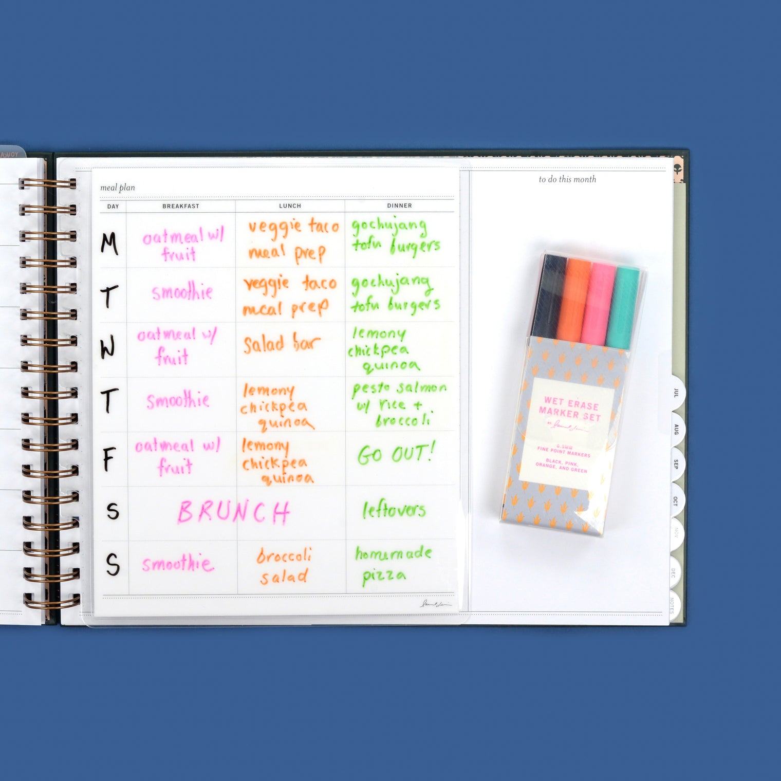 Meal Planner Insert Laurel Denise Plastic Erasable Planner Dashboard Meal planner insert laurel denise plastic erasable planner dashboard