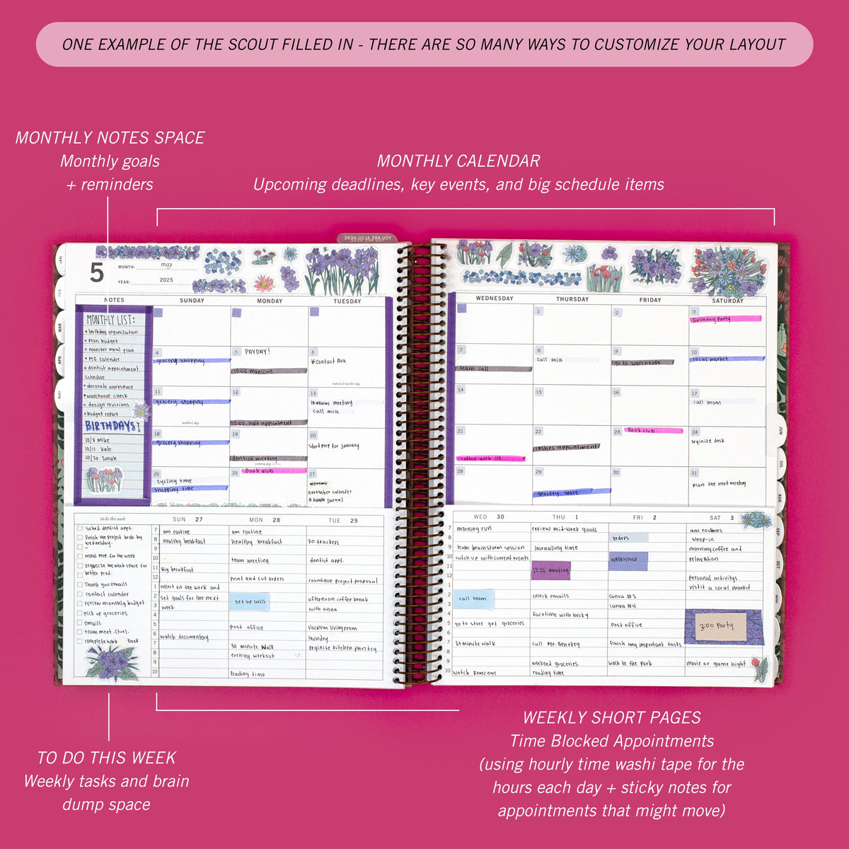 Laurel Denise The Scout Portrait Weekly Planner – Monthly + Weekly ...