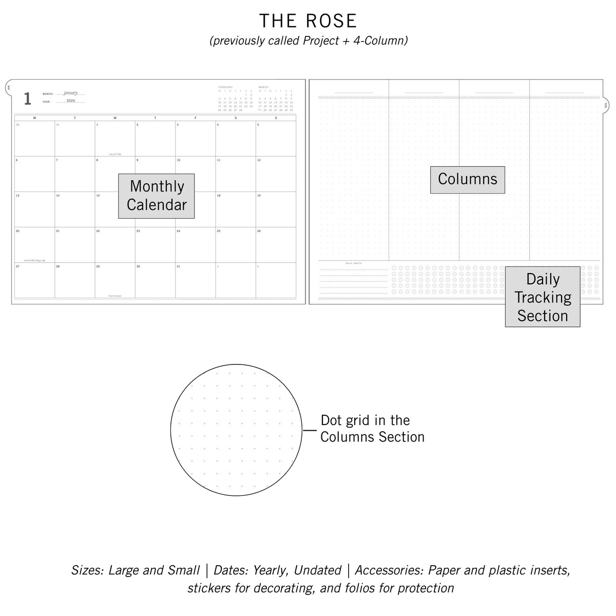 Laurel Denise The Rose – 4 Column Project Planner | laurel denise