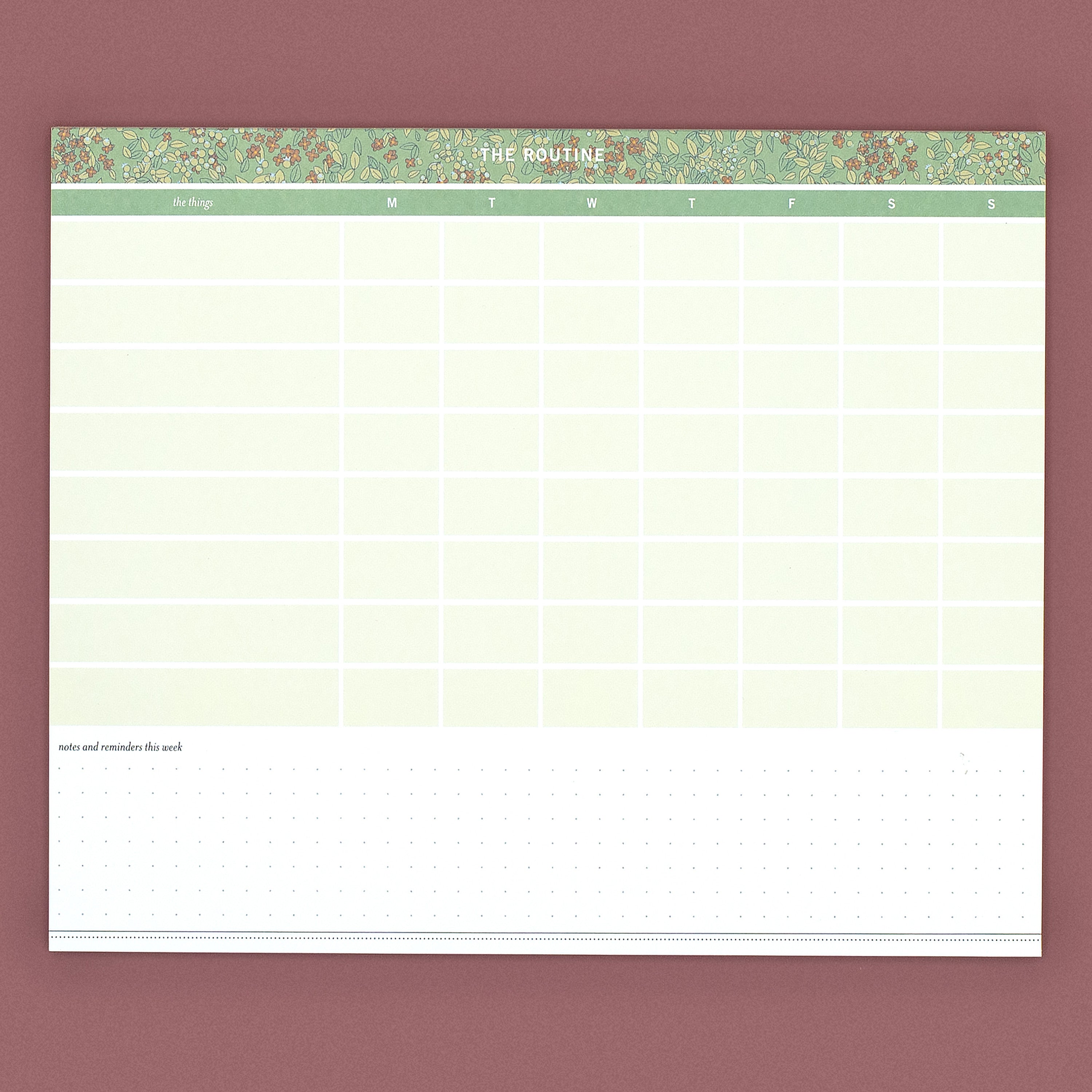 Routine Note Layout Routines Notepad | laurel denise