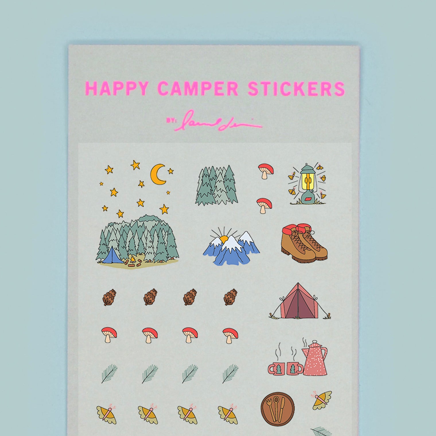 Happy Camper Stickers