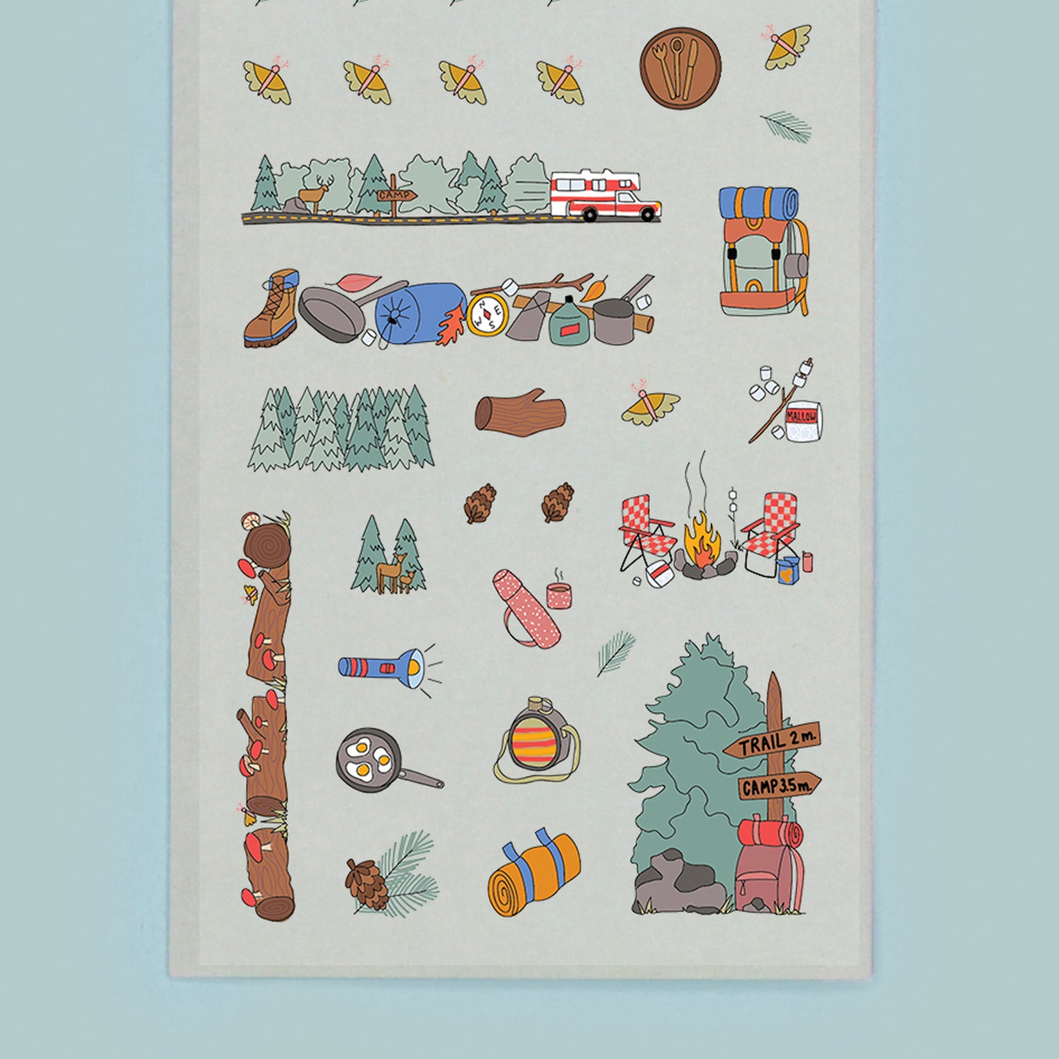 Happy Camper Stickers