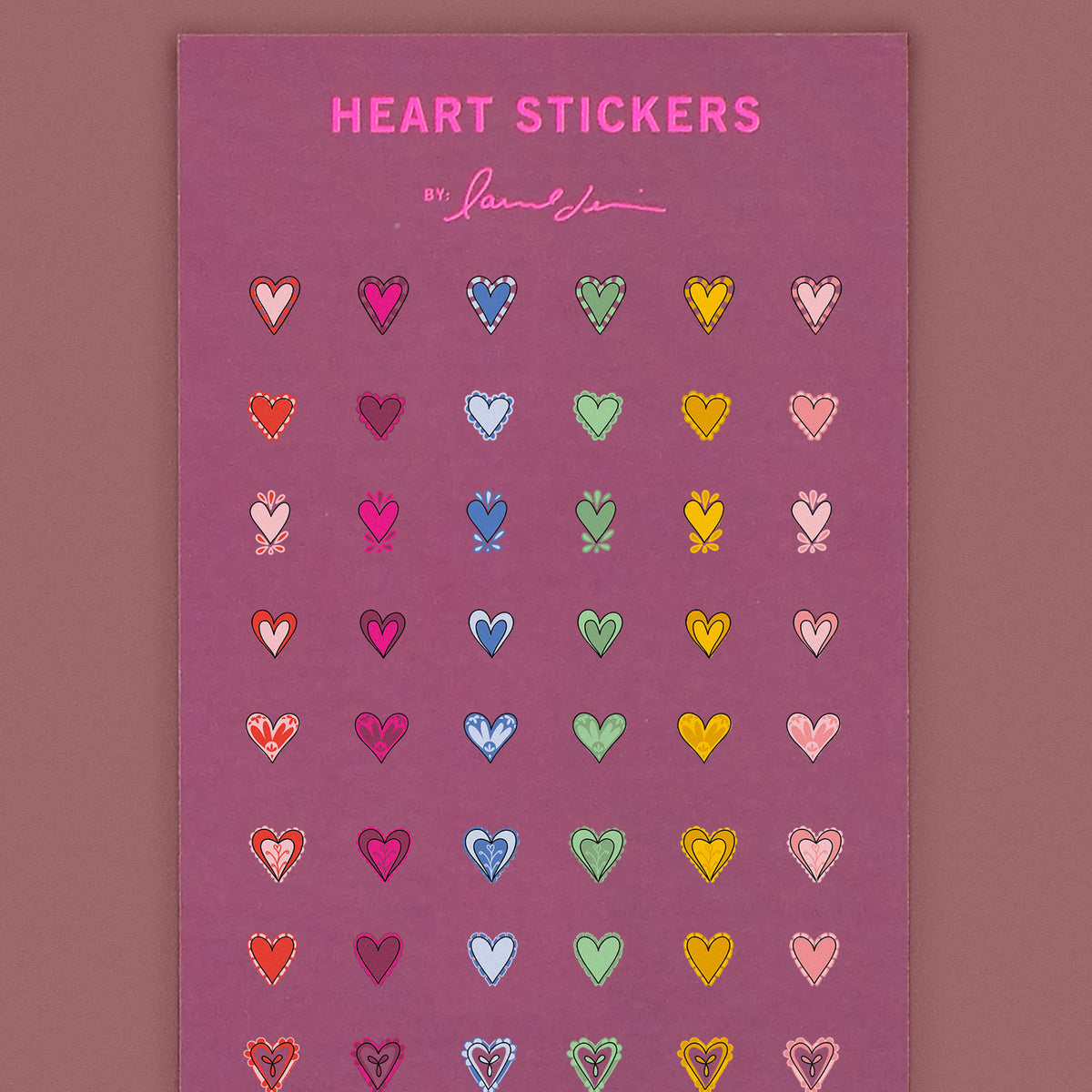 Add Heart Sticker Mini Hearts Stickers | laurel denise