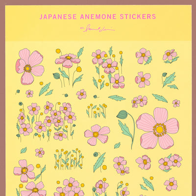 Japanese Anemone Stickers card image