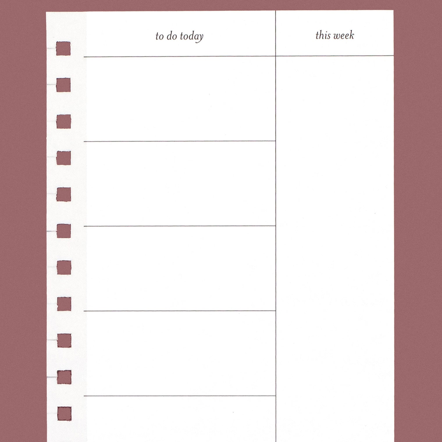 Horizontal Week