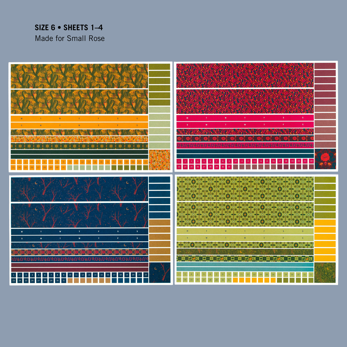 Size 6, Sheets 1-4