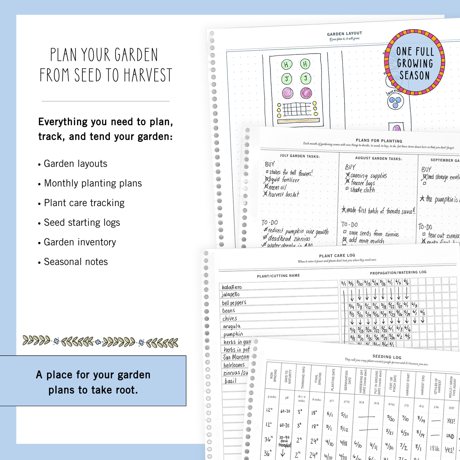 sutton seeds garden planner Garden Planner Inserts | Garden Booster Pack | Laurel Denise