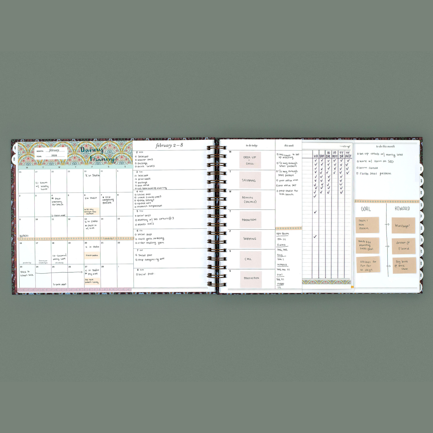 Filled-In Planner
