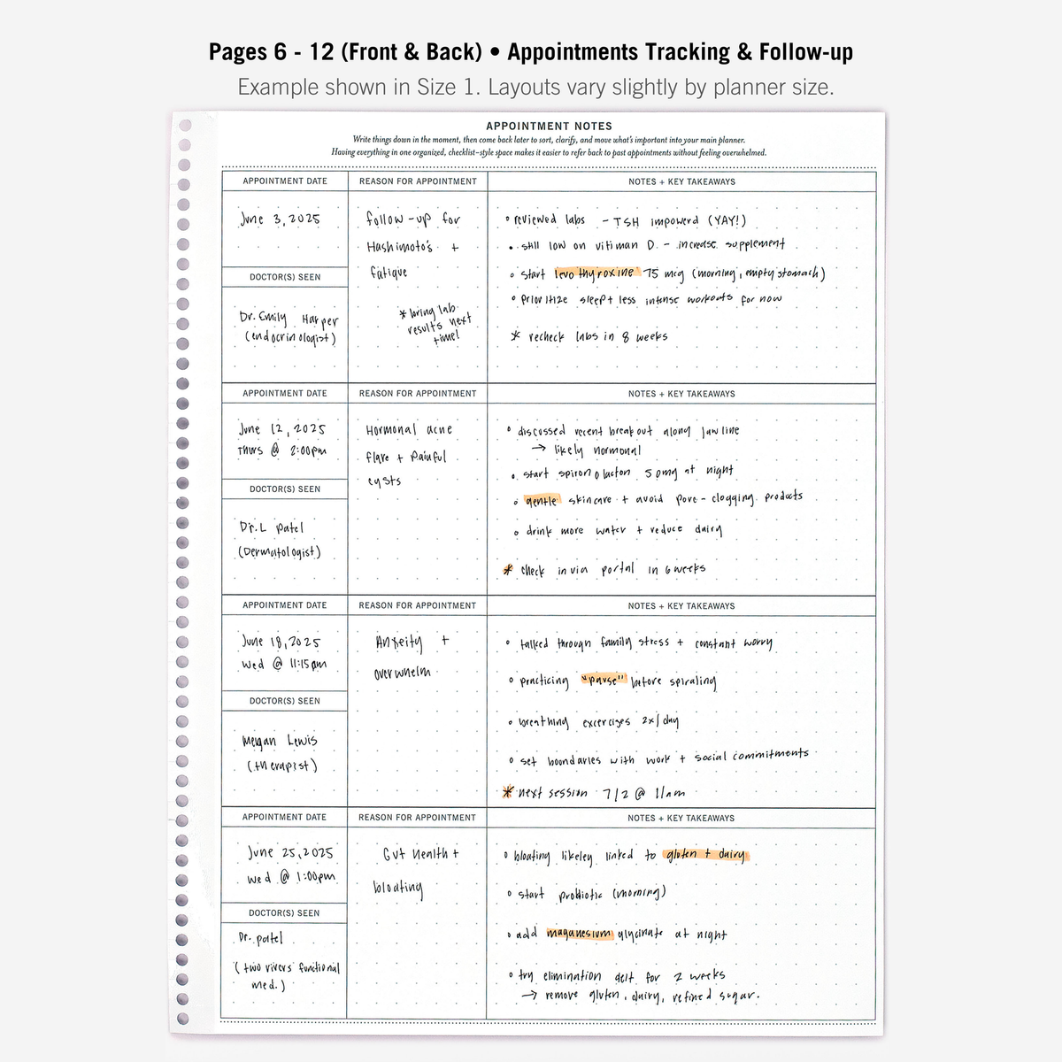 Pages 6 - 12 (Front & Back)