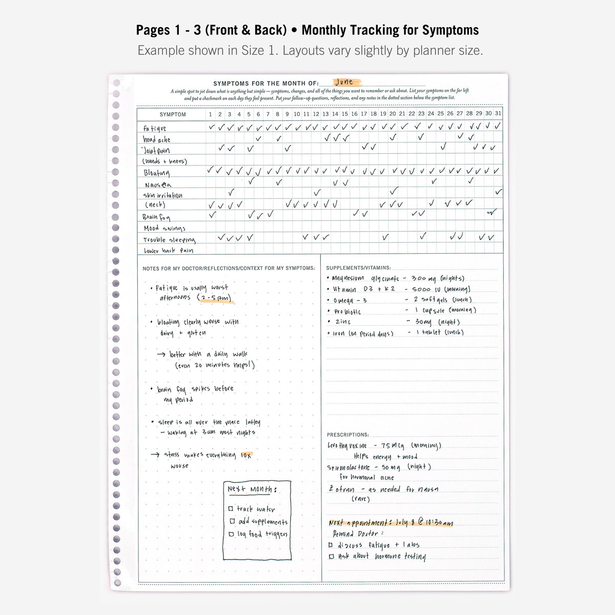 Pages 1 - 3 (Front & Back)