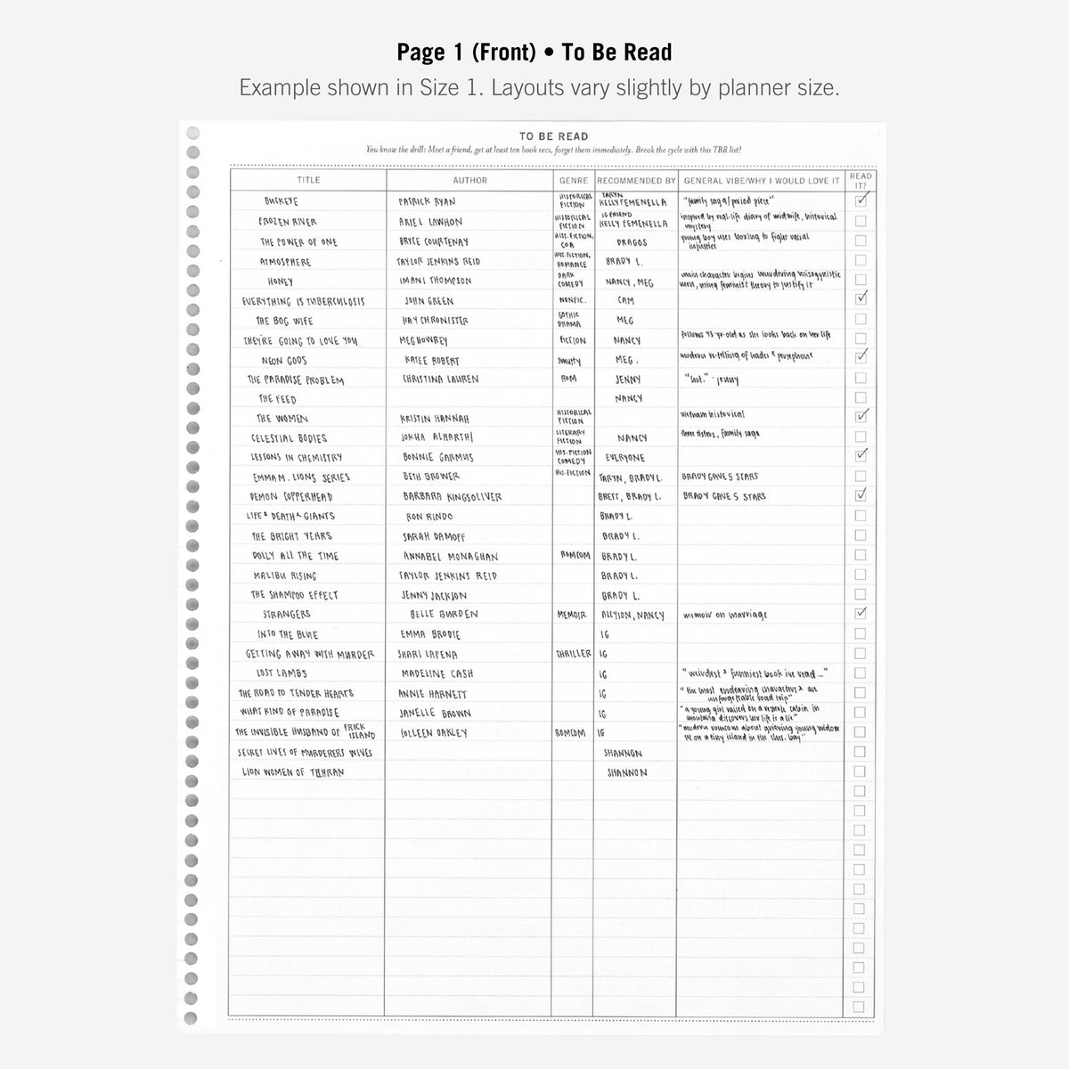 Page 1 (Front)