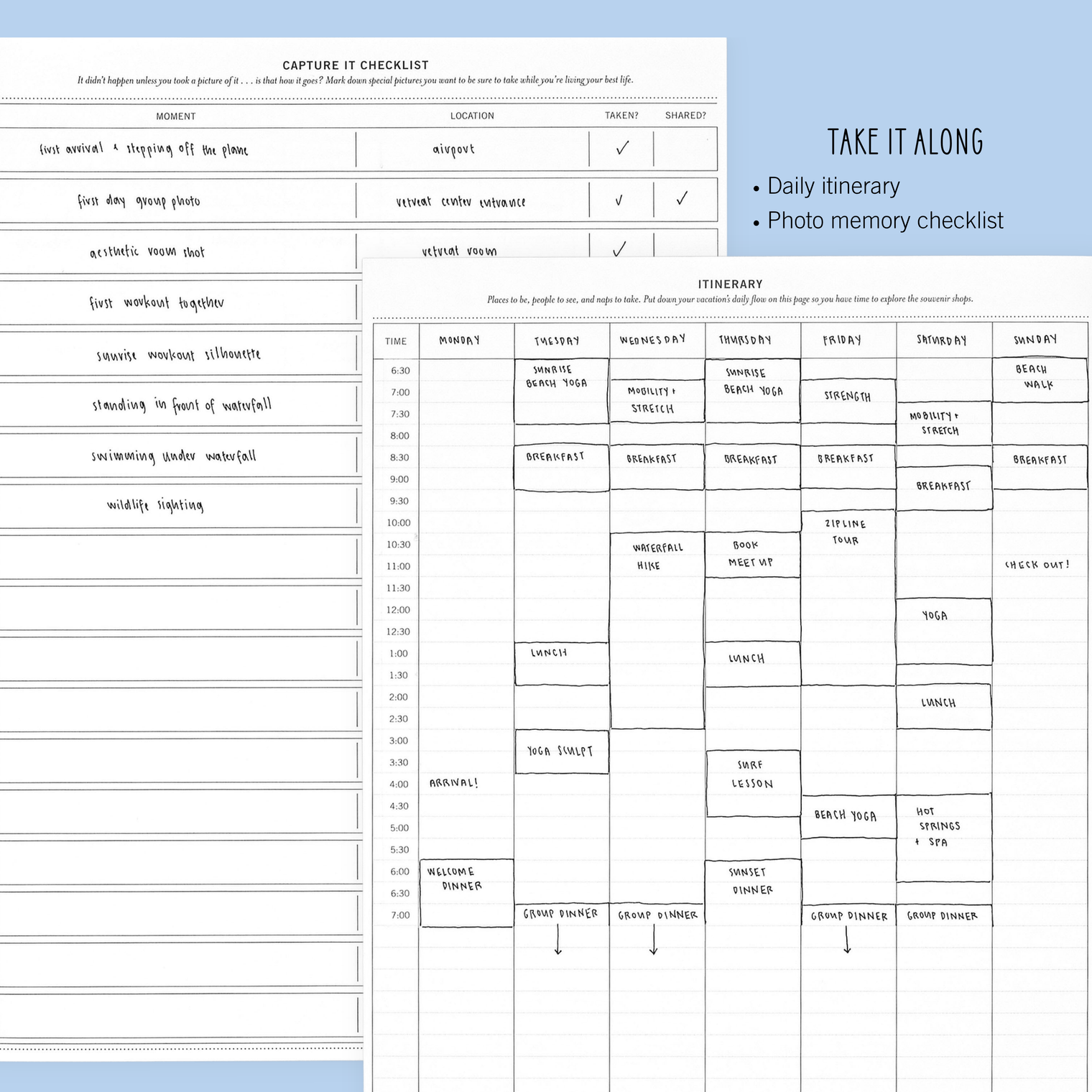 Itinerary