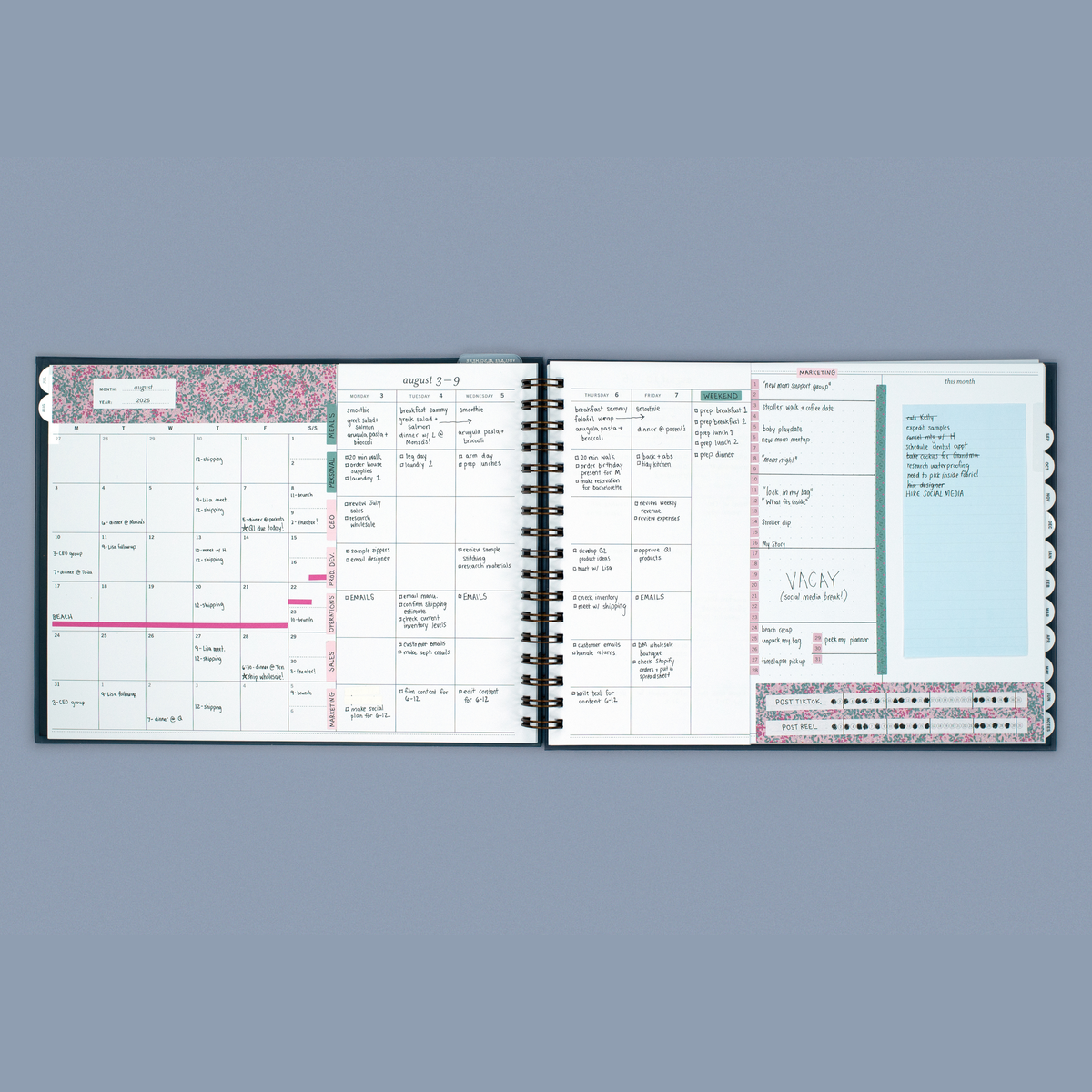 Filled-In Planner