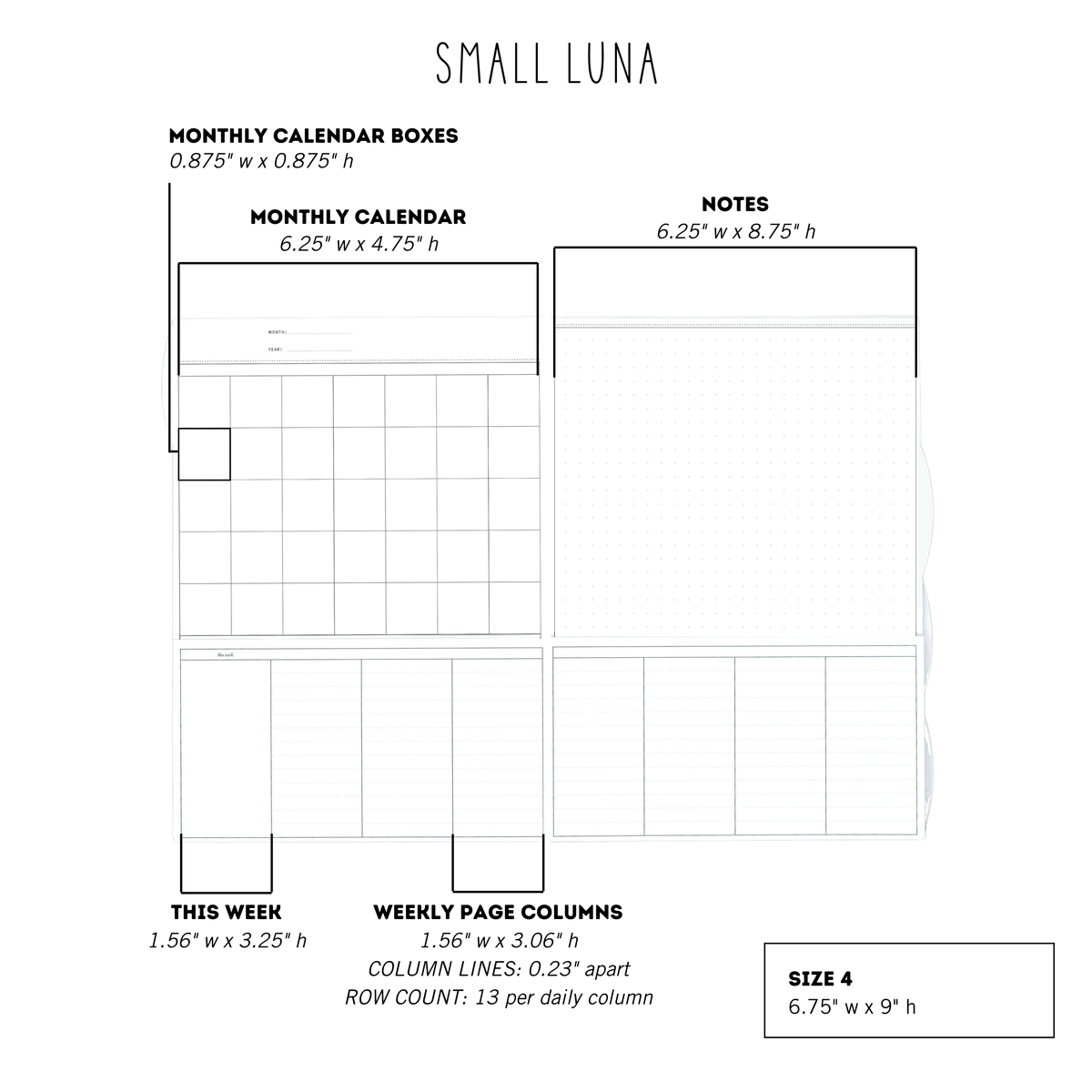 The Luna | 3-Month Undated Insert Pack
