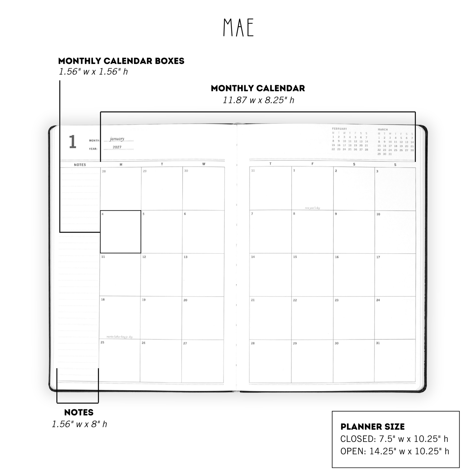 Measurements, Month View