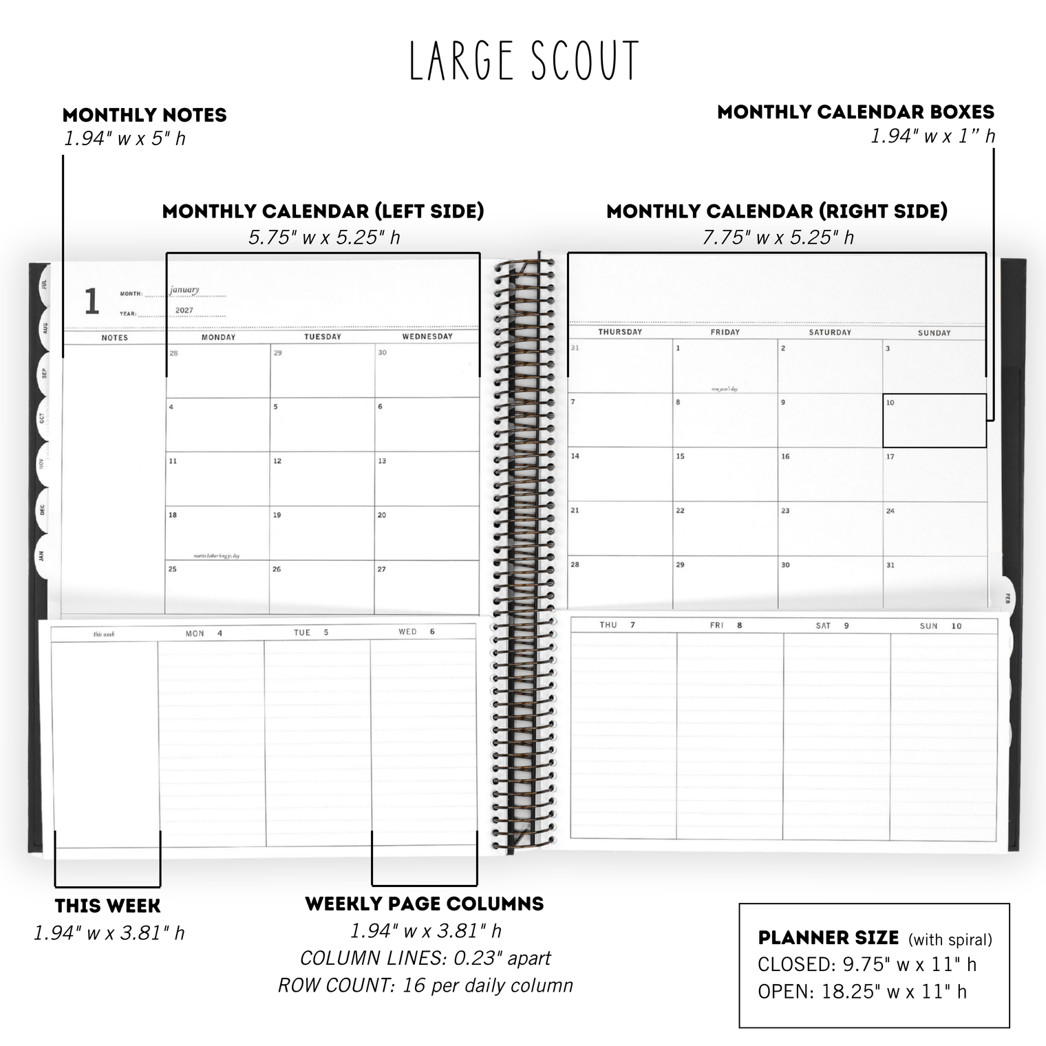 MEASUREMENTS, LARGE