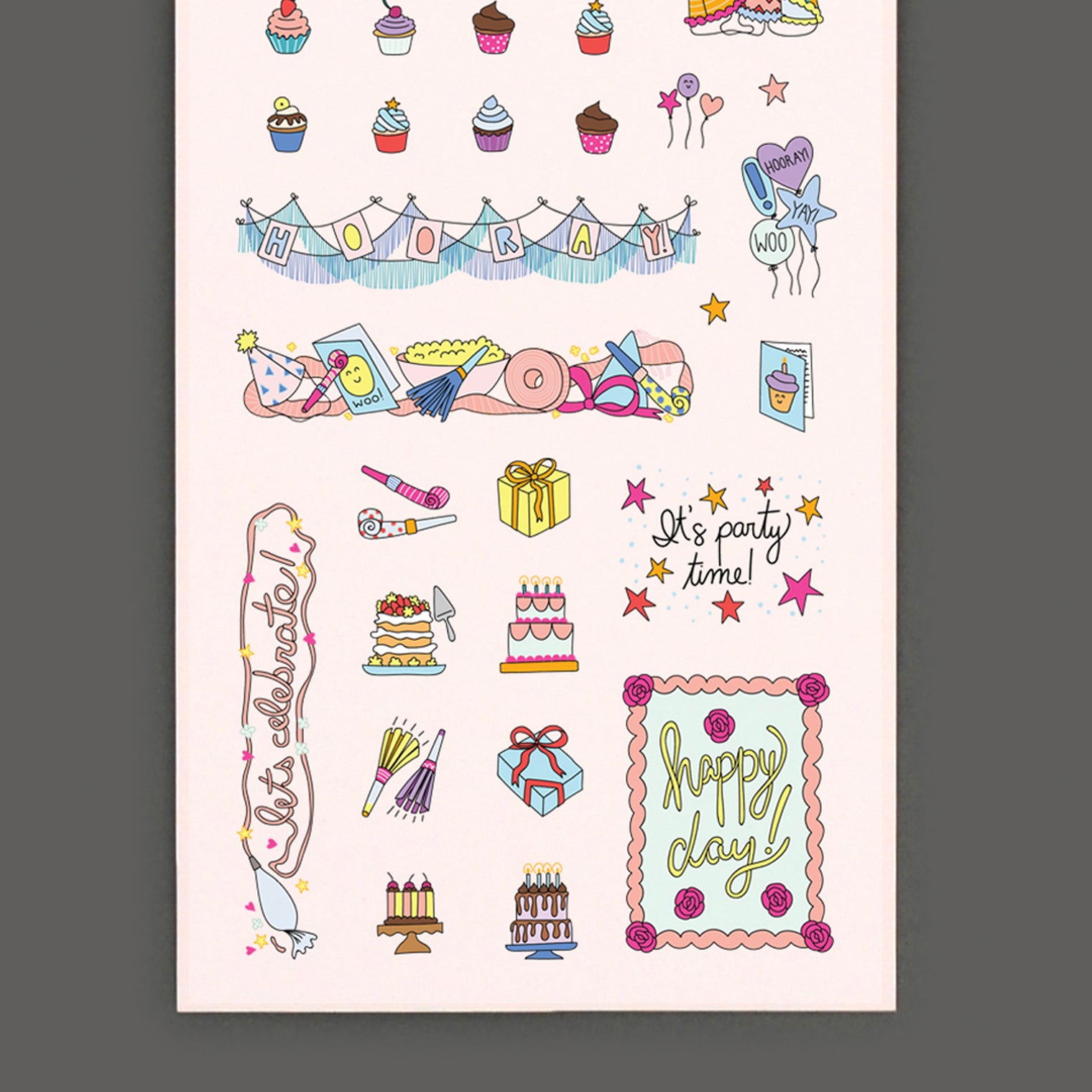Let's Party Stickers