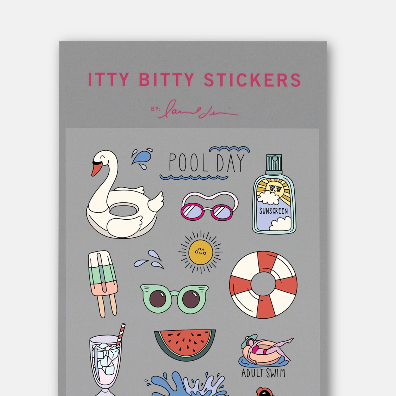 Pool Day Stickers