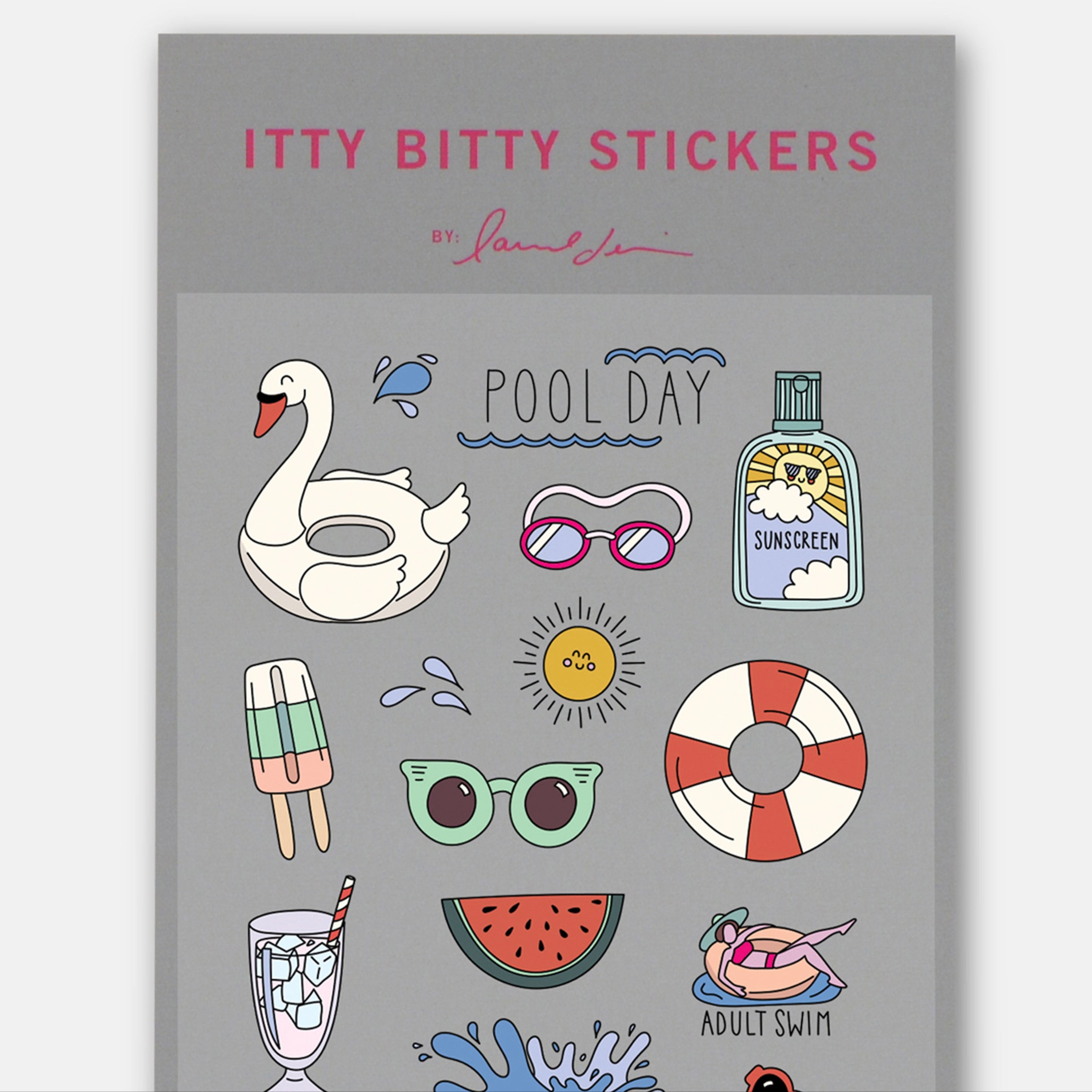 Pool Day Stickers