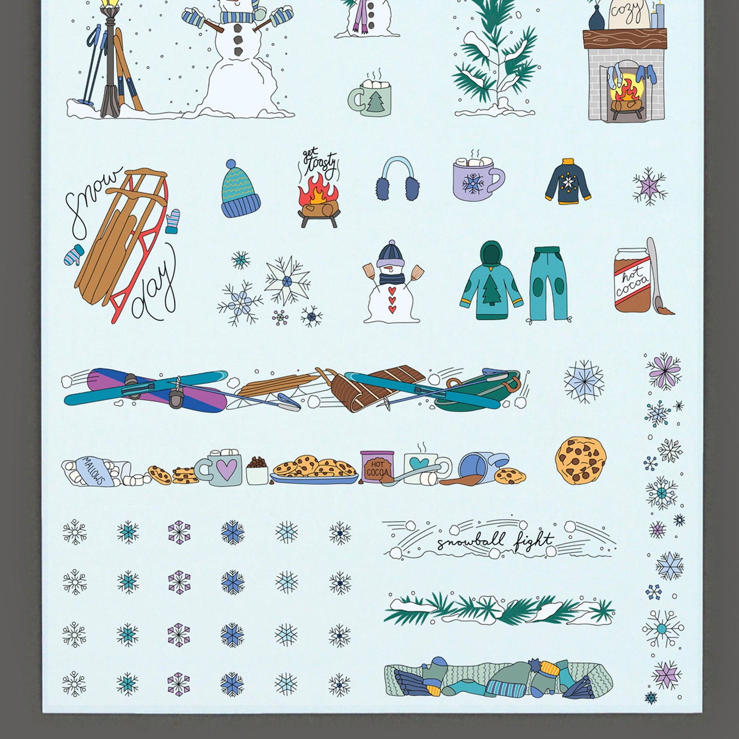 Snow Day Stickers