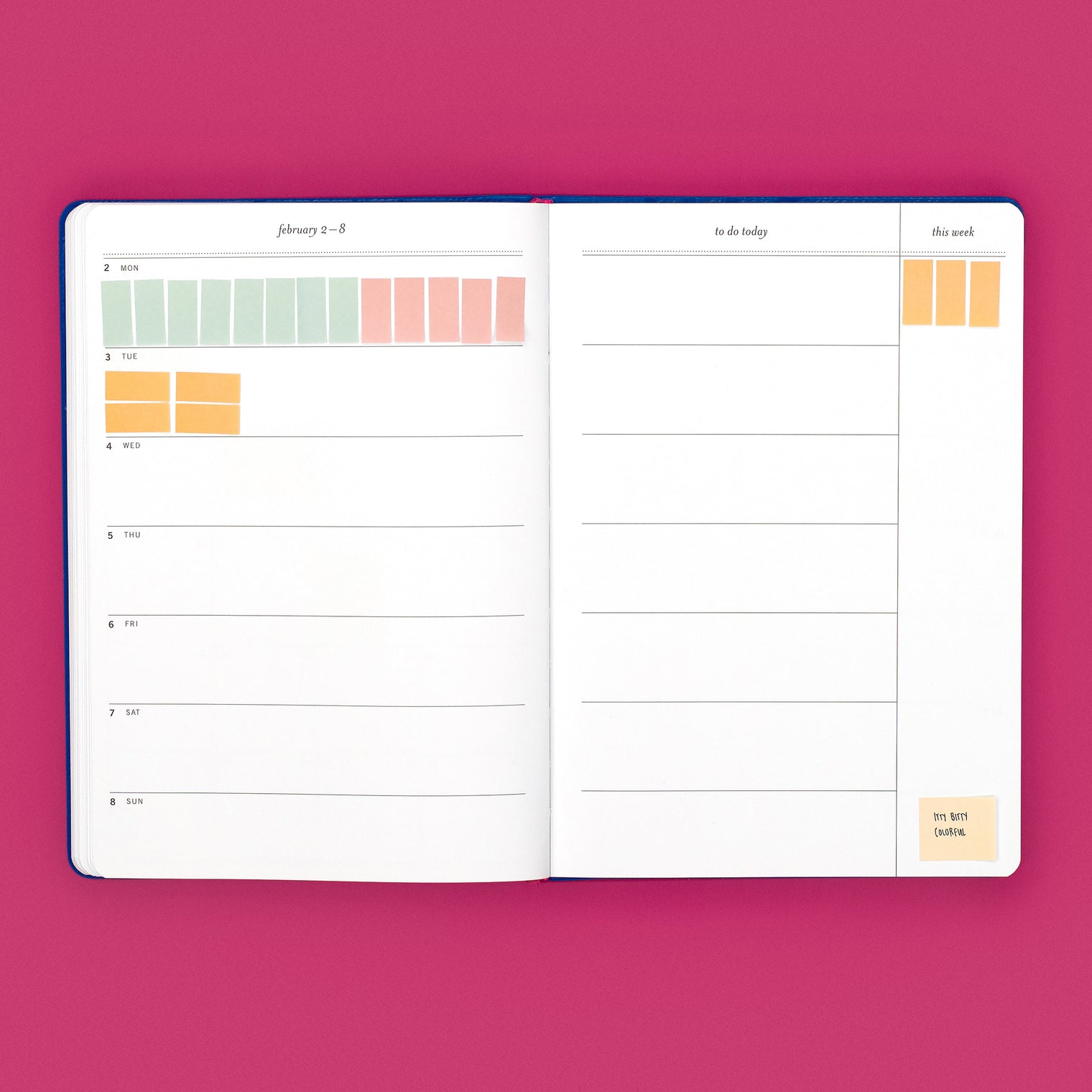 IN HORIZONTAL WEEK (BOOKBOUND)