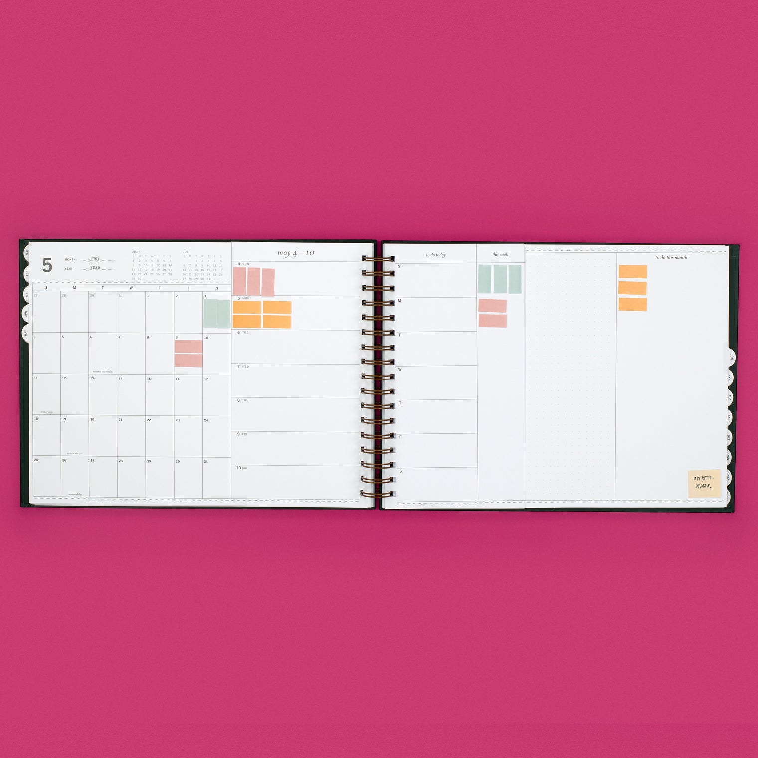 IN STANDARD HORIZONTAL WEEK + MONTH